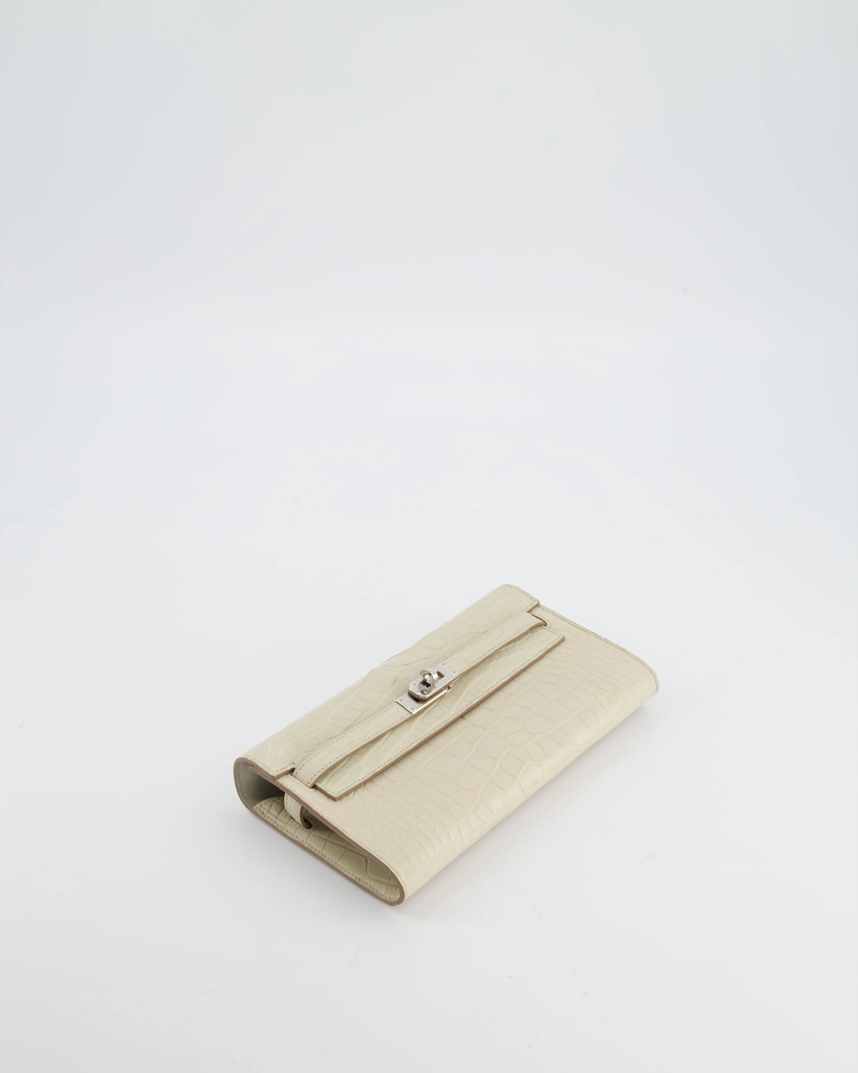 Hermès Kelly To Go Bag in Beton Alligator Mississippiensis Leather with Palladium Hardware - Image 17