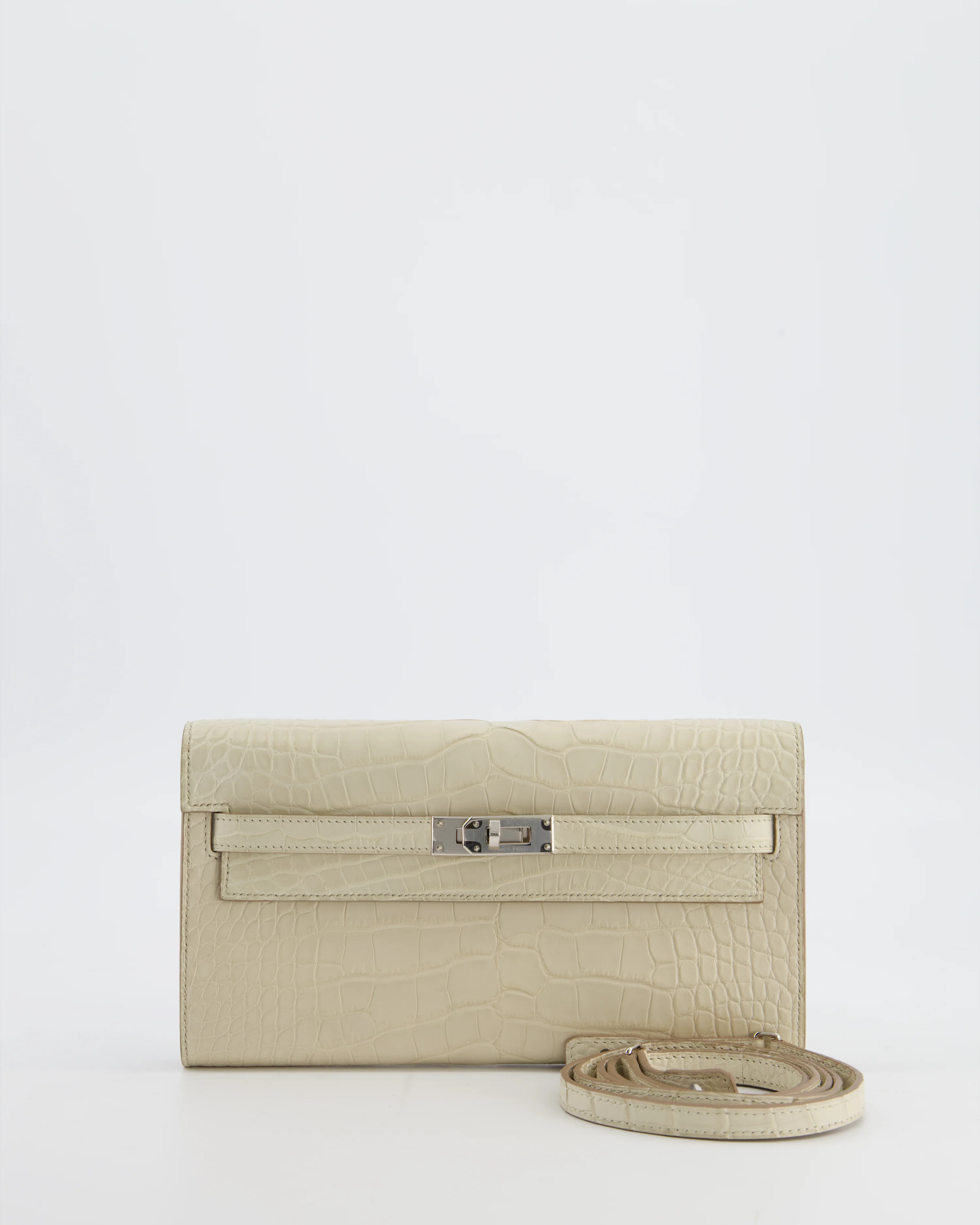 Hermès Kelly To Go Bag in Beton Alligator Mississippiensis Leather with Palladium Hardware - Image 2