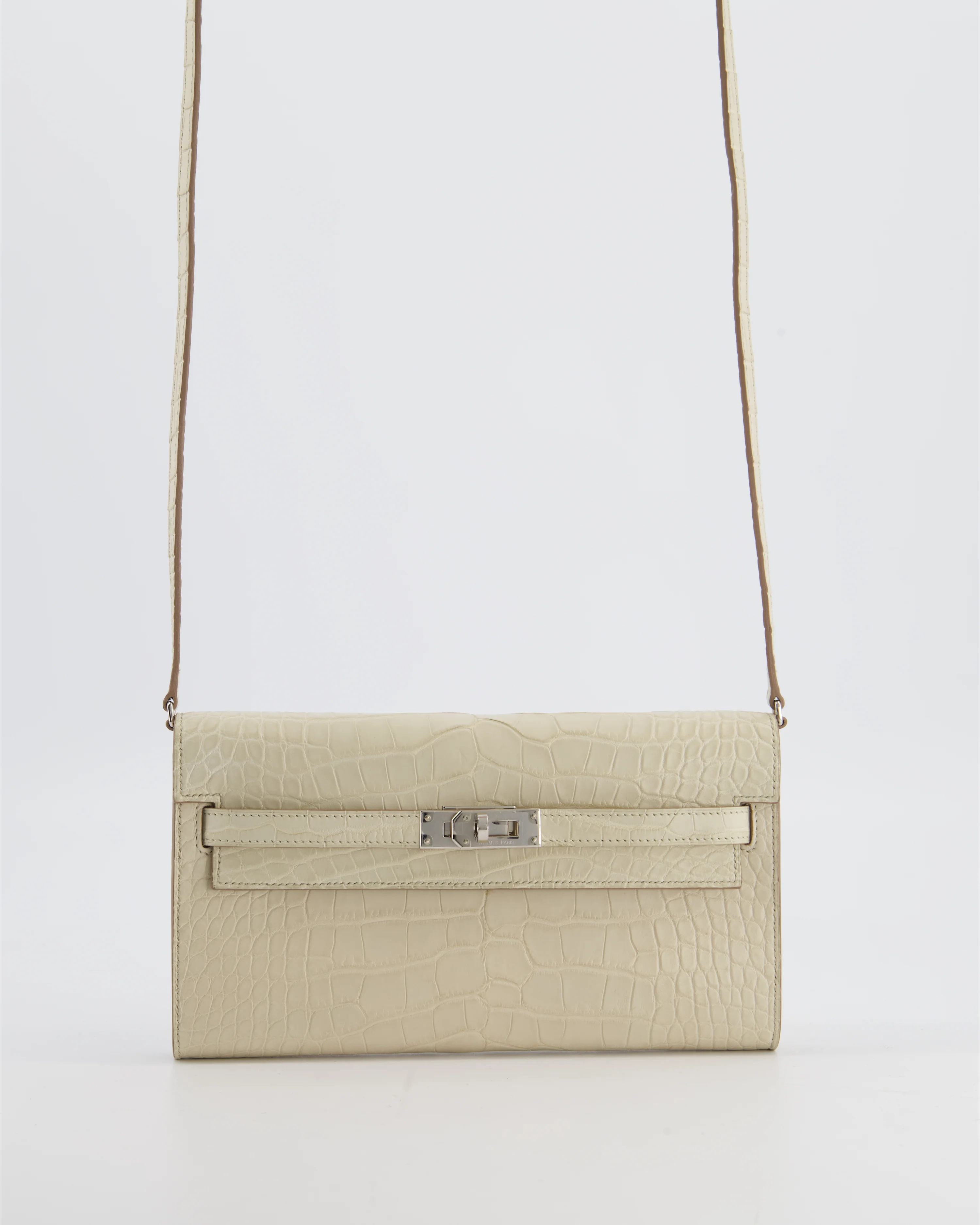 Hermès Kelly To Go Bag in Beton Alligator Mississippiensis Leather with Palladium Hardware - Image 3