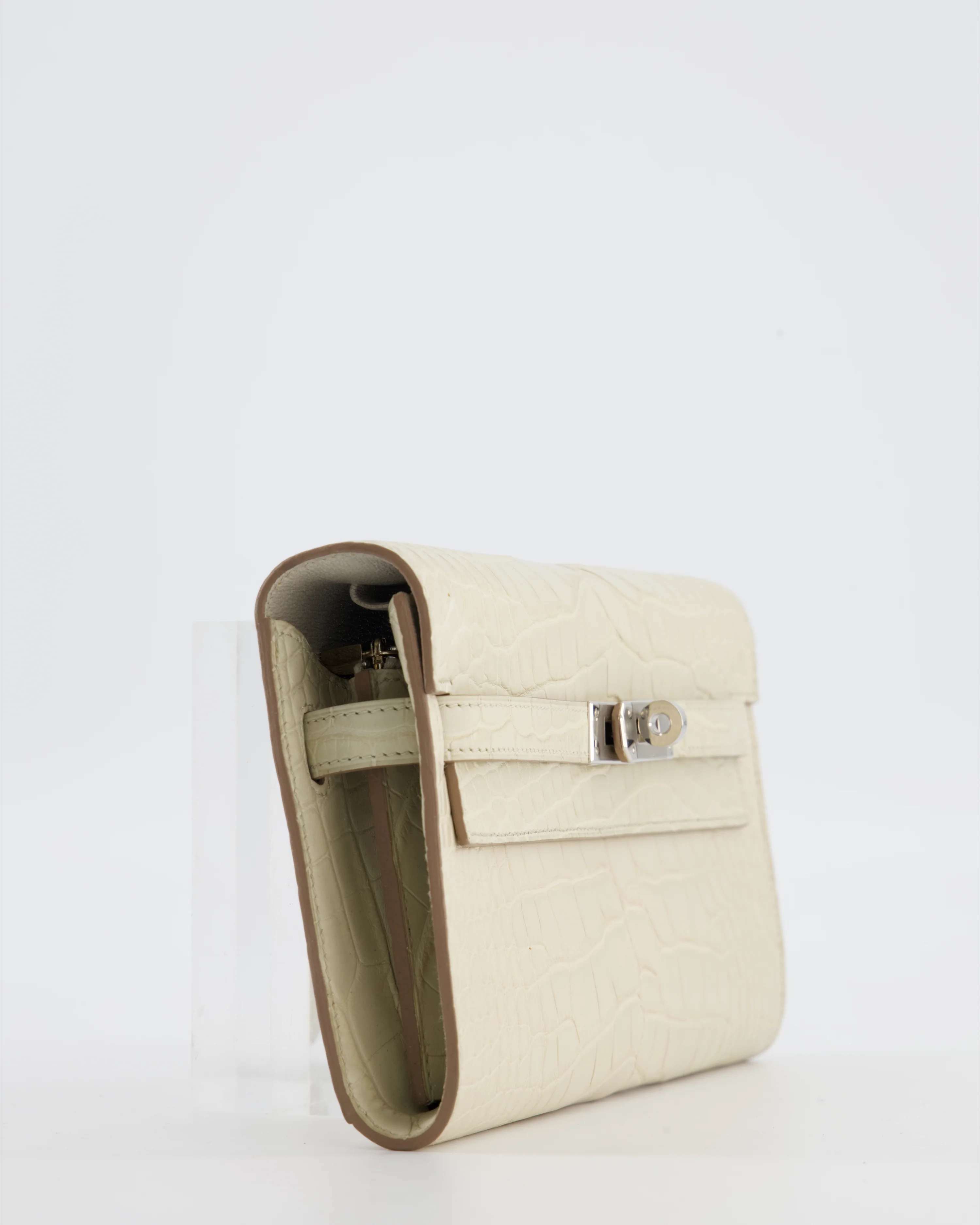 Hermès Kelly To Go Bag in Beton Alligator Mississippiensis Leather with Palladium Hardware - Image 4