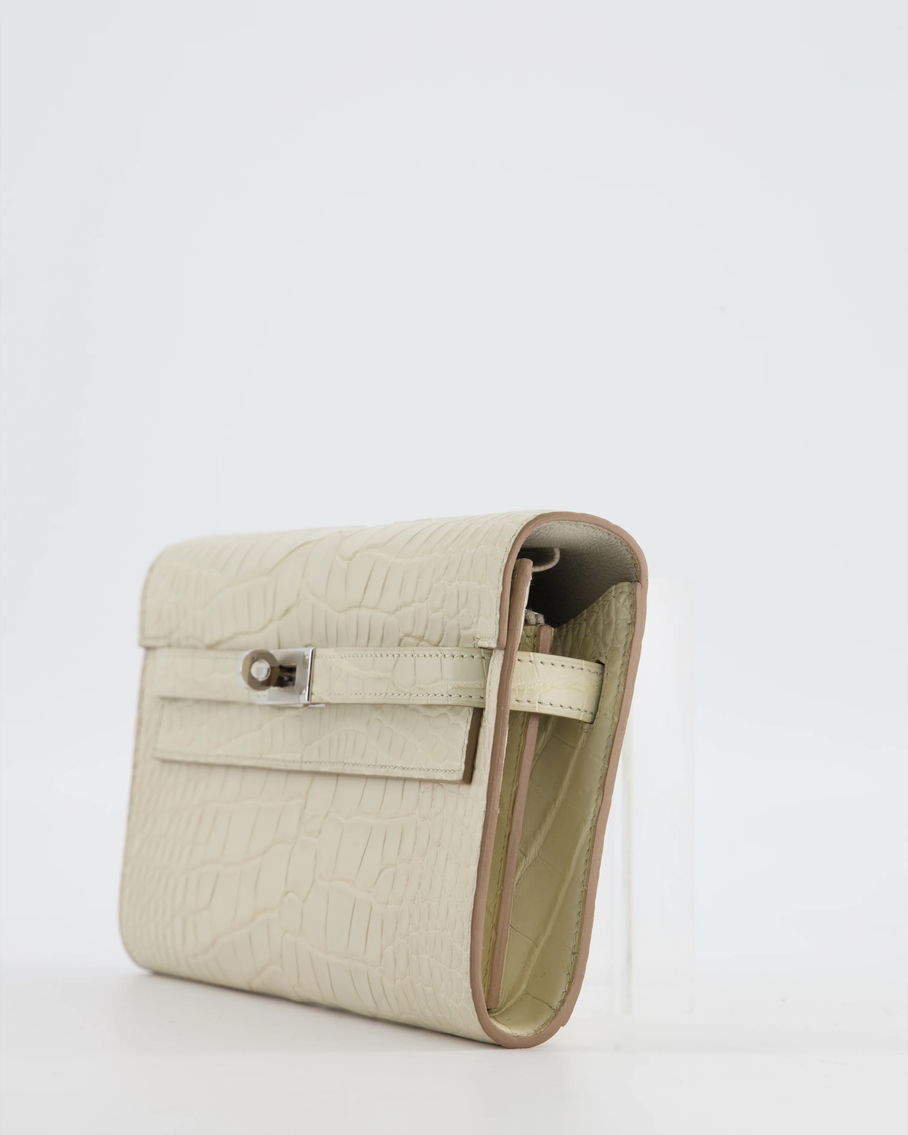 Hermès Kelly To Go Bag in Beton Alligator Mississippiensis Leather with Palladium Hardware - Image 5