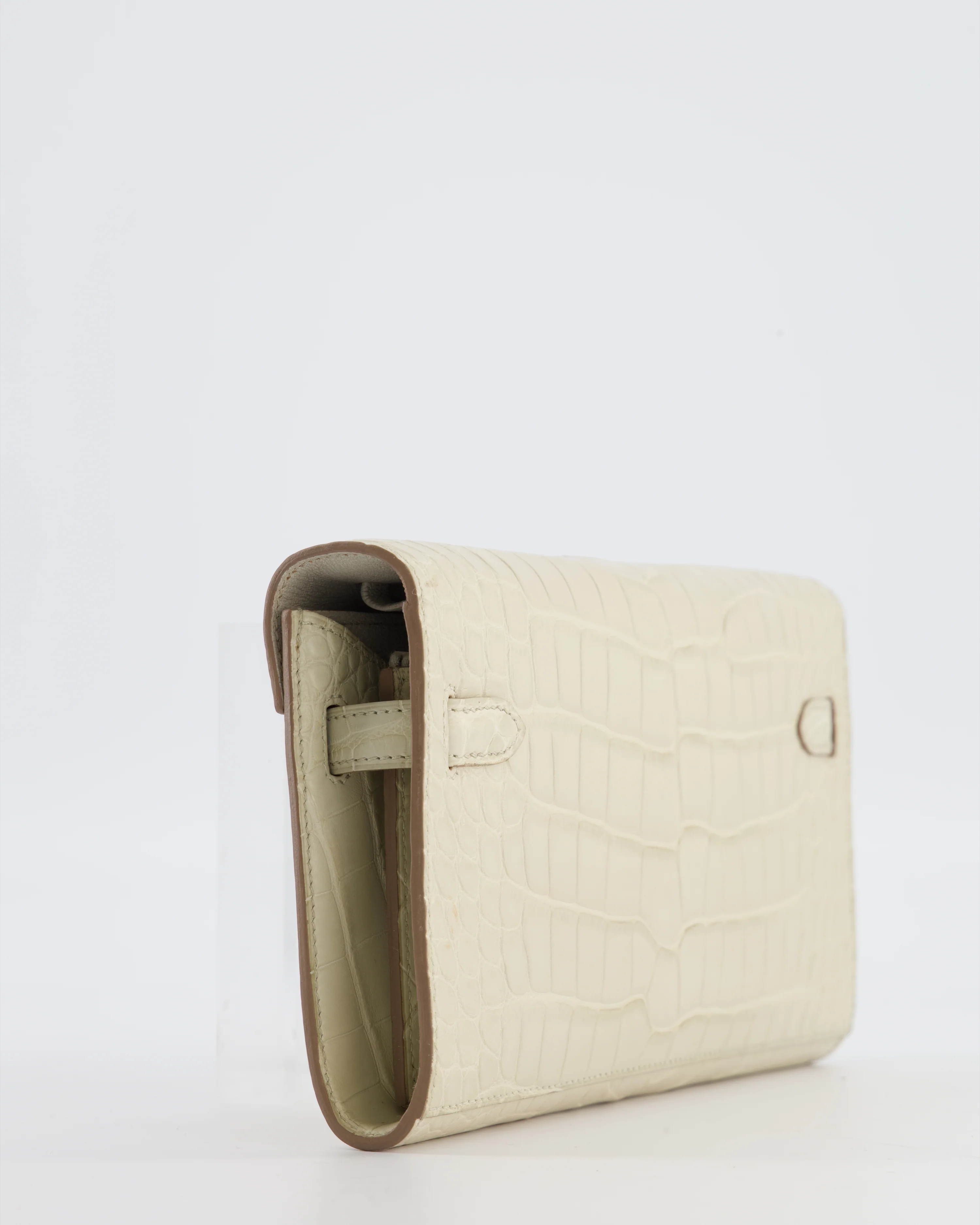 Hermès Kelly To Go Bag in Beton Alligator Mississippiensis Leather with Palladium Hardware - Image 7