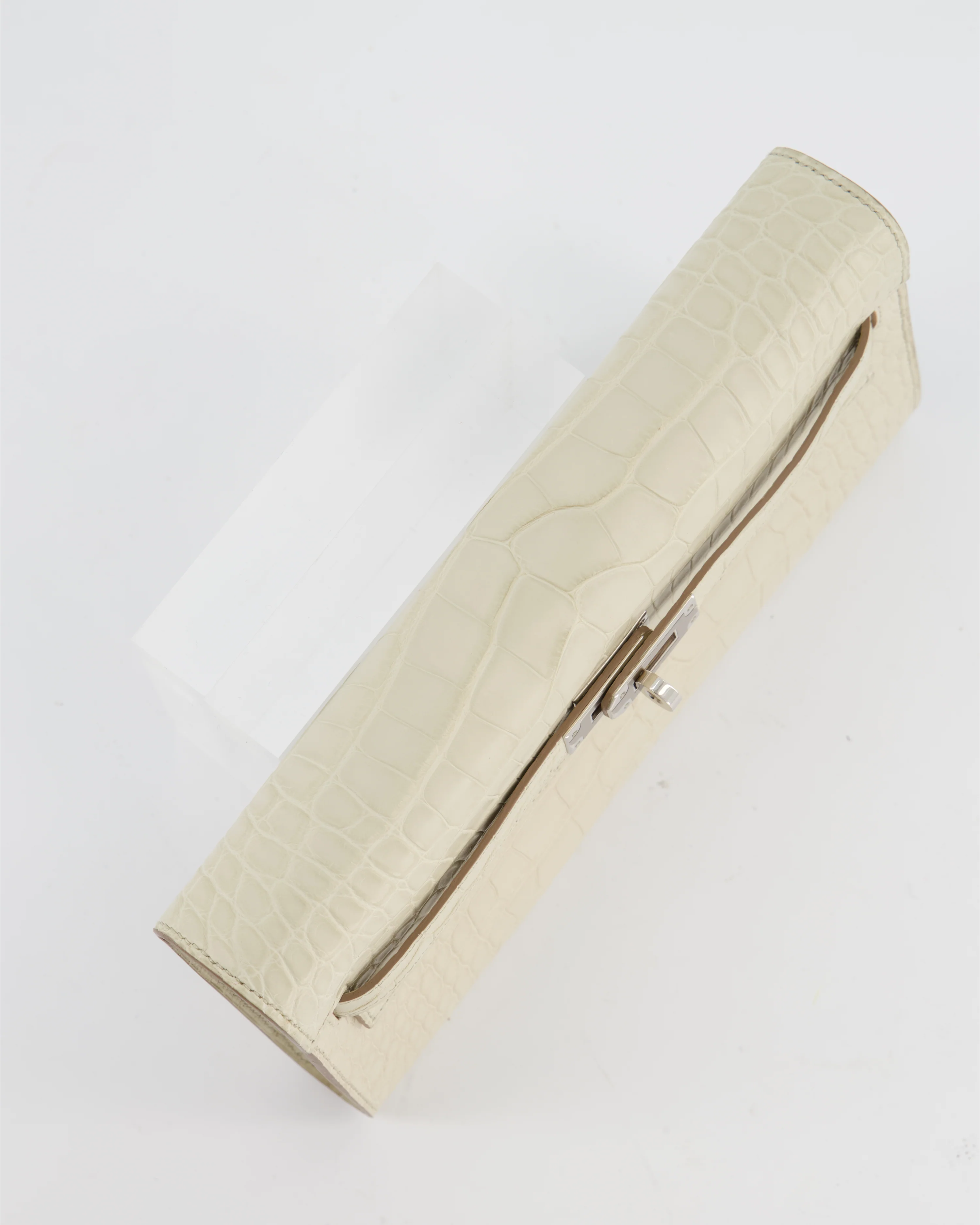 Hermès Kelly To Go Bag in Beton Alligator Mississippiensis Leather with Palladium Hardware - Image 8