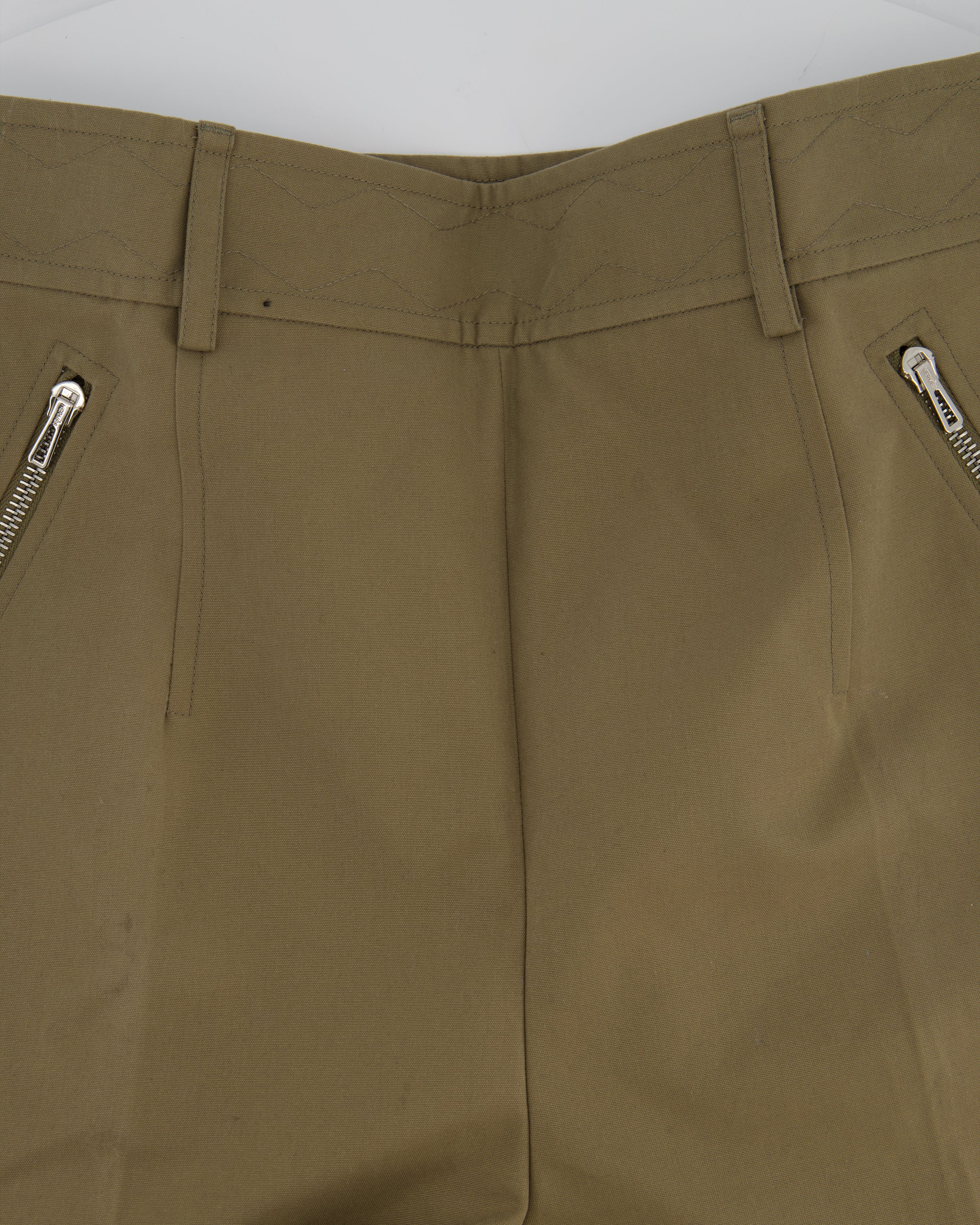 Hermès Khaki Straight Leg Riding Trousers Size FR 38 (UK 10) - Image 3
