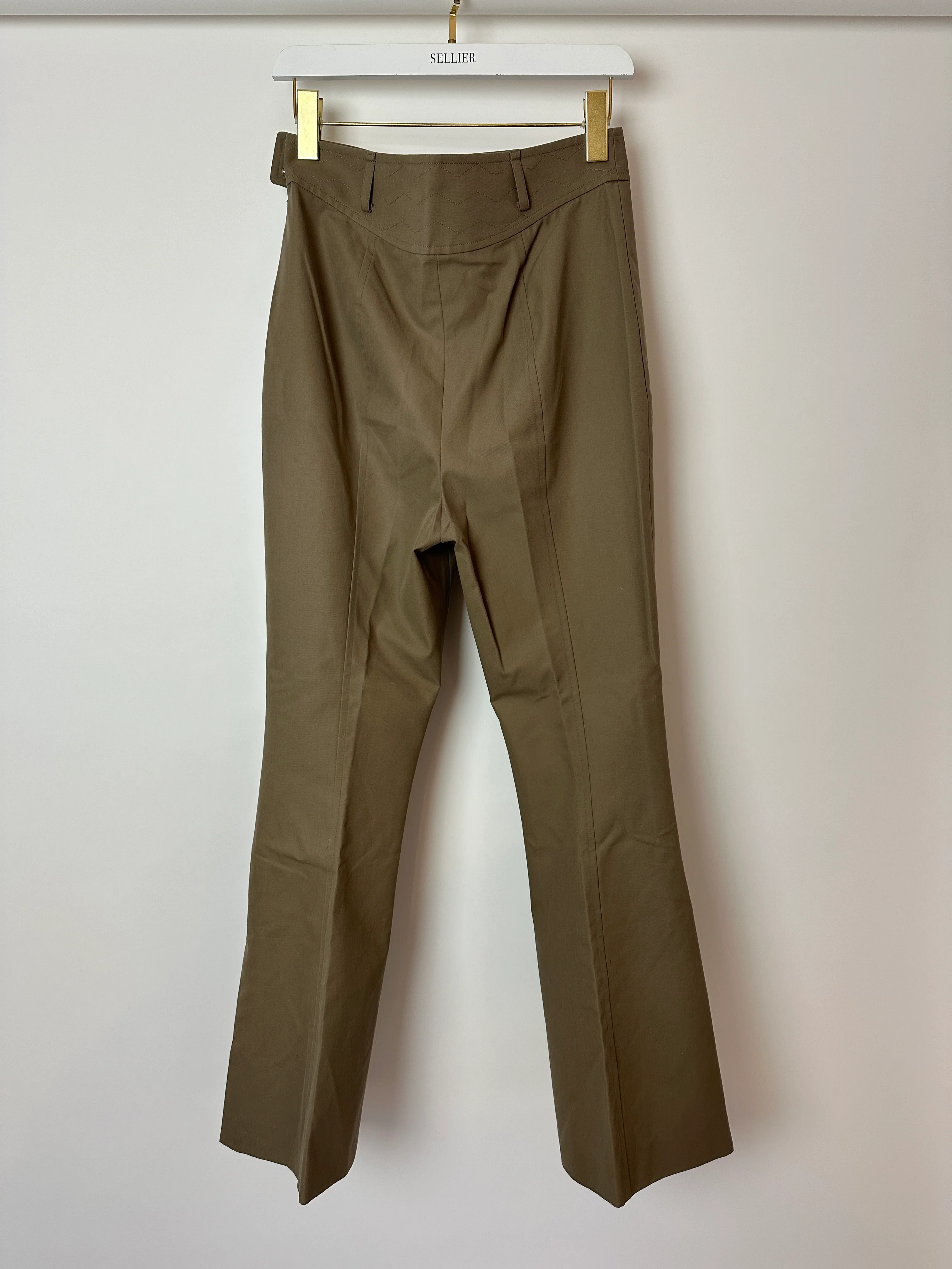 Hermès Khaki Straight Leg Riding Trousers Size FR 38 (UK 10) - Image 7