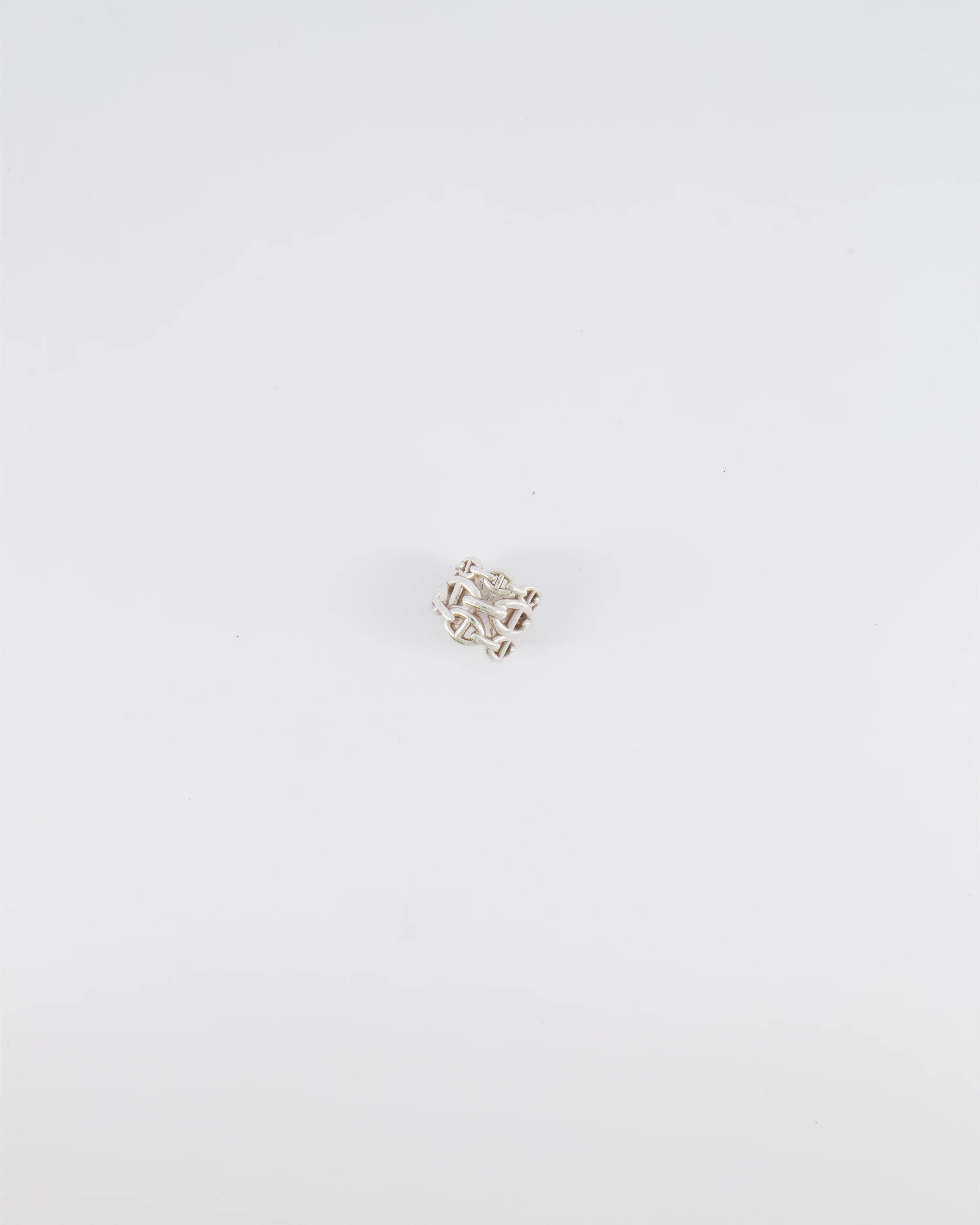 Hermès Large Chaine D'Ancre Enchainee Ring in Sterling Silver Size 50 RRP £890 - Image 2