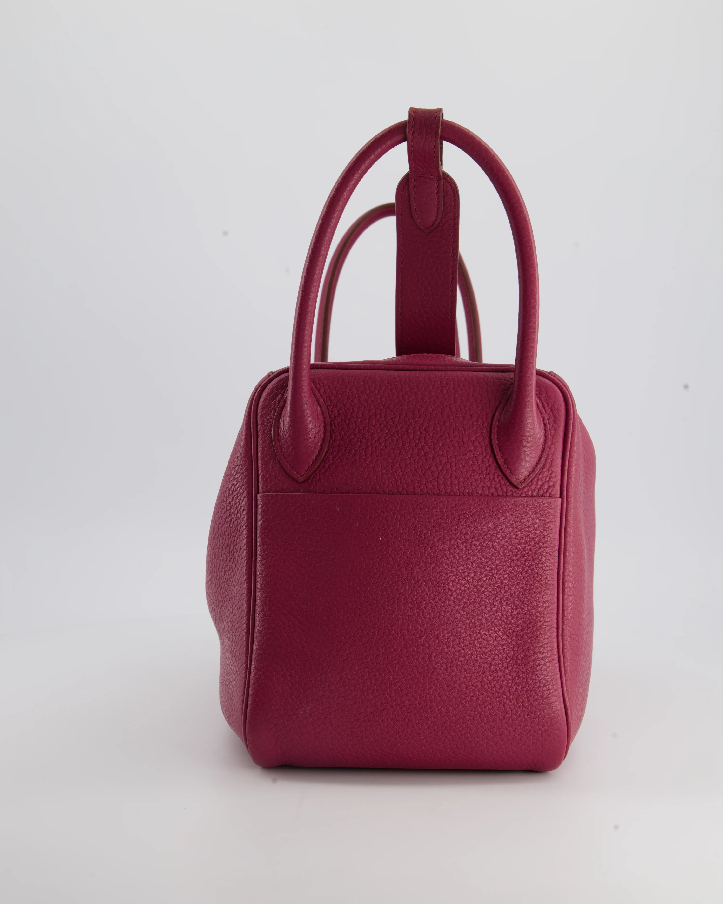Hermès Lindy Bag 30cm in Rouge Galance in Togo Leather with Palladium Hardware - Image 10