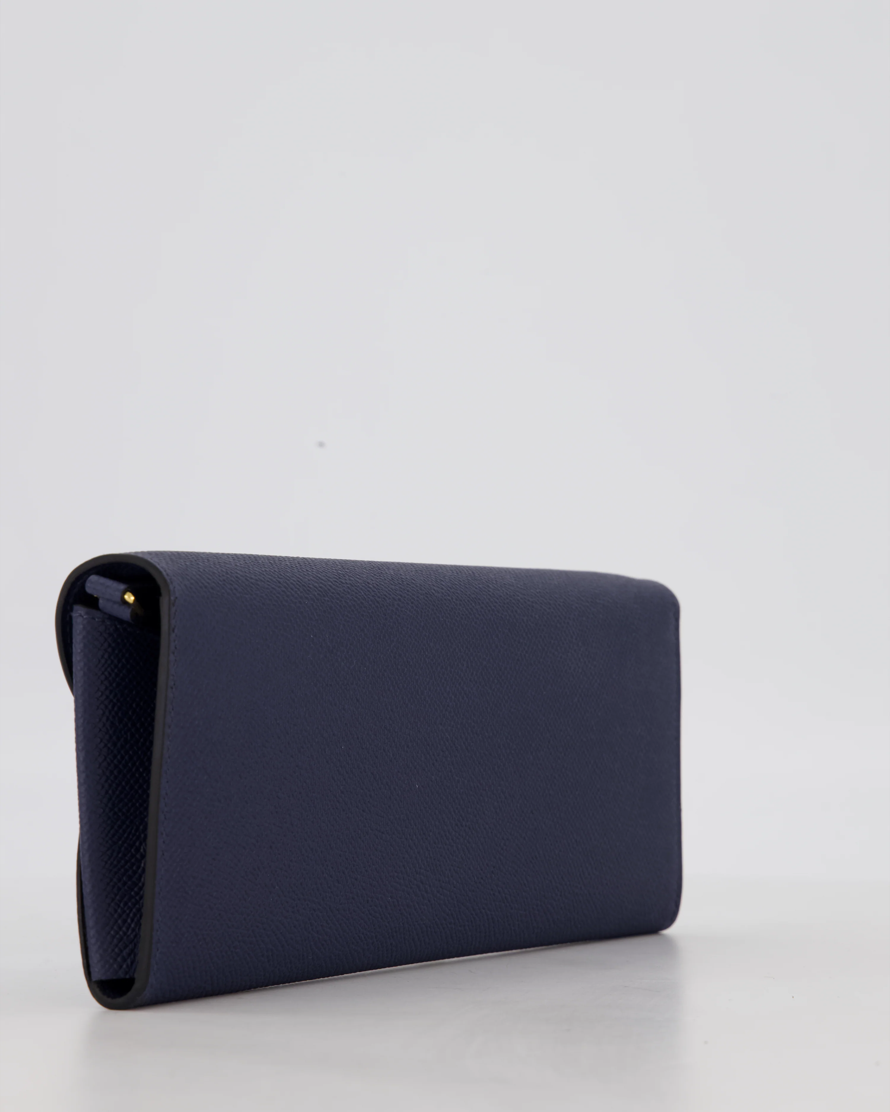 Hermès Maillon To Go Bag in Bleu Saphir Epsom Leather with Gold Hardware and Bleu Saphir Enamel - Image 13