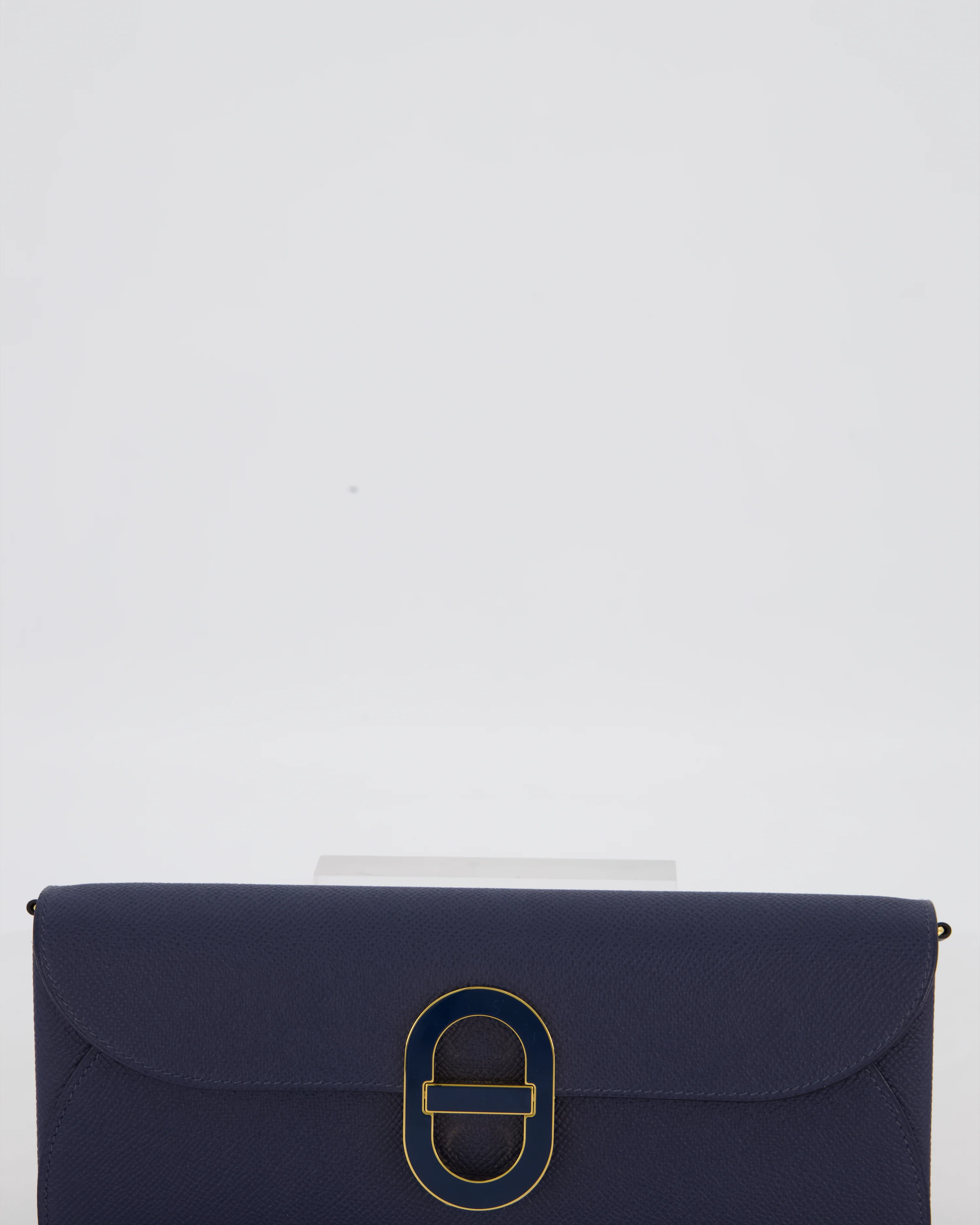 Hermès Maillon To Go Bag in Bleu Saphir Epsom Leather with Gold Hardware and Bleu Saphir Enamel - Image 14
