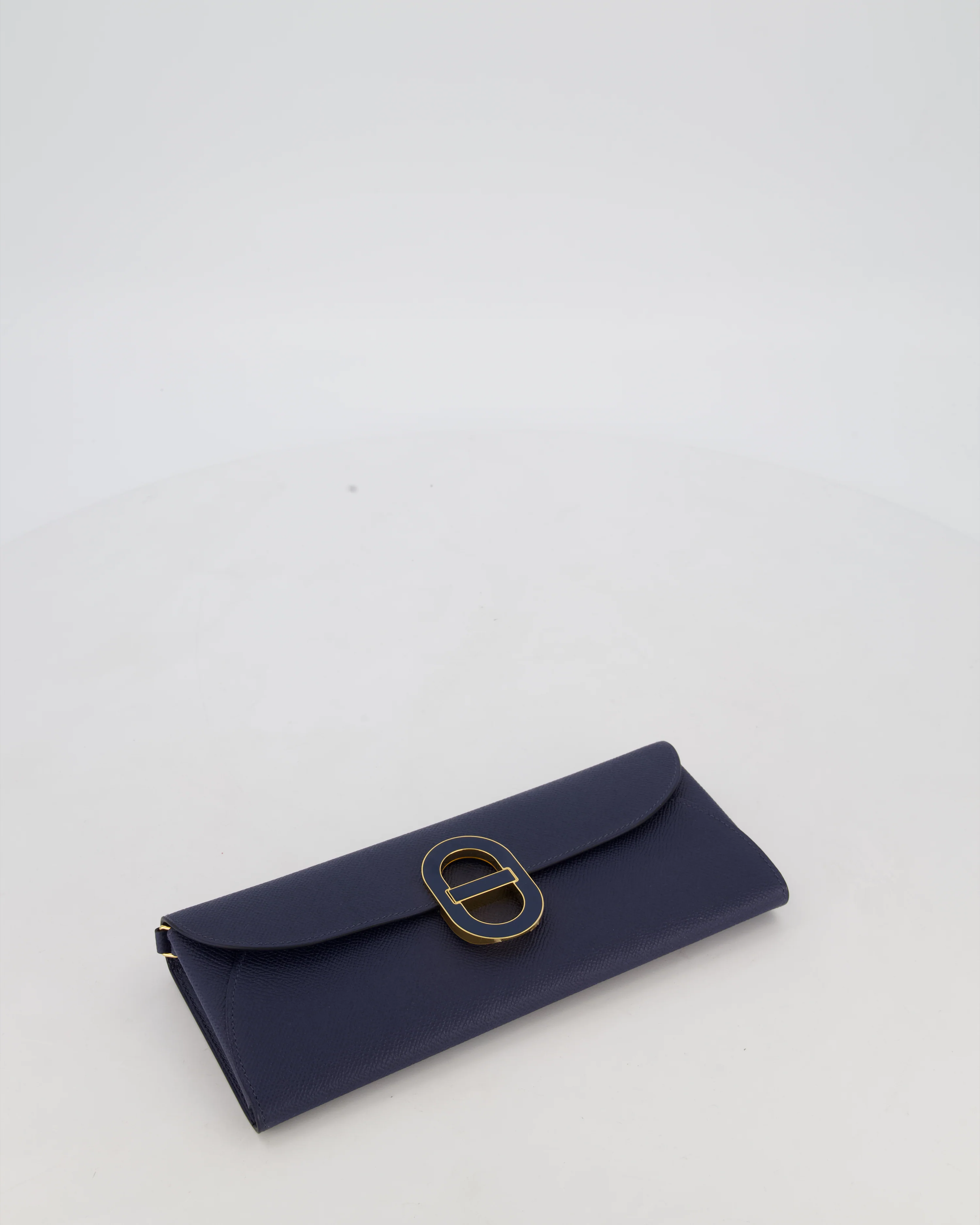 Hermès Maillon To Go Bag in Bleu Saphir Epsom Leather with Gold Hardware and Bleu Saphir Enamel - Image 17