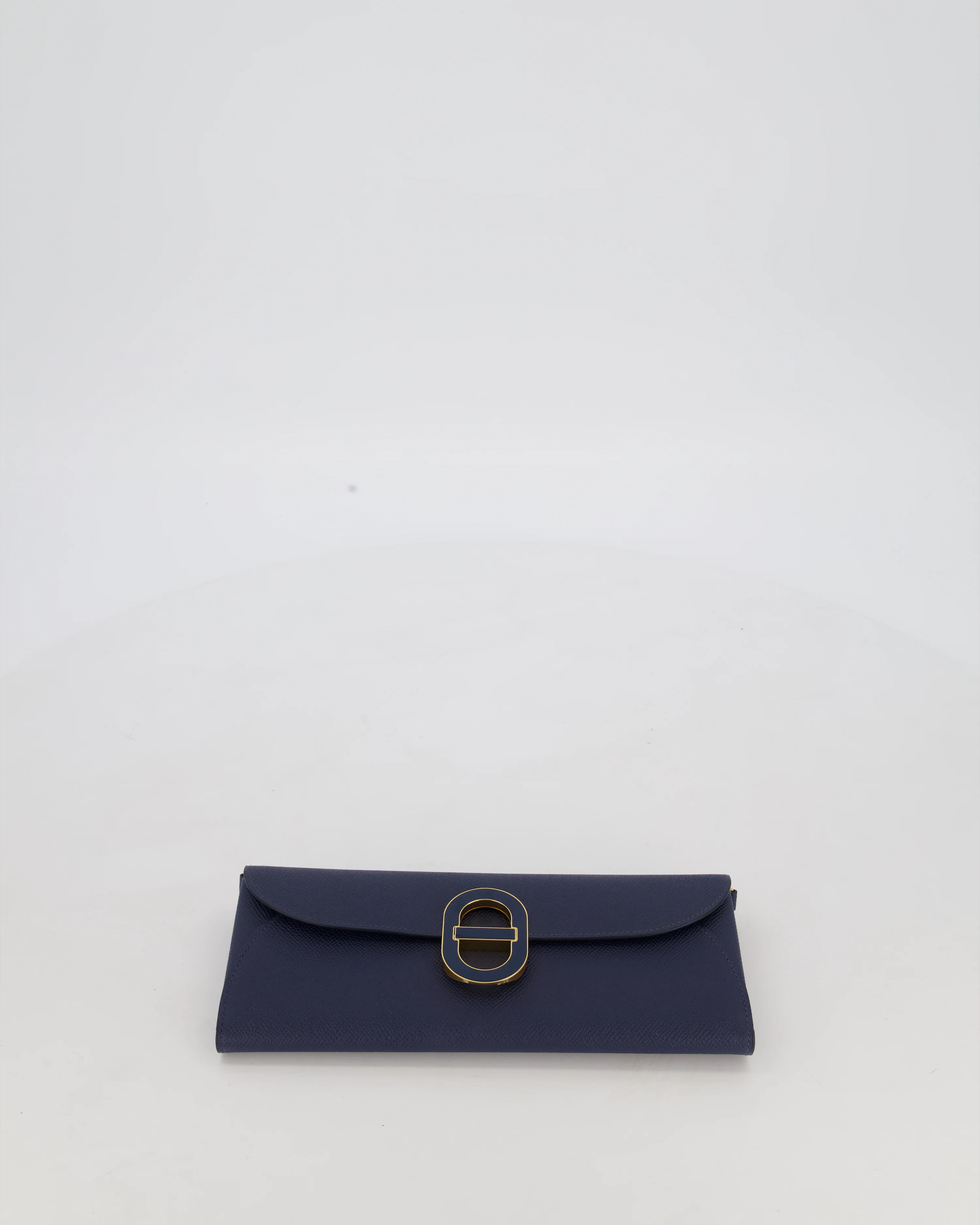 Hermès Maillon To Go Bag in Bleu Saphir Epsom Leather with Gold Hardware and Bleu Saphir Enamel - Image 18