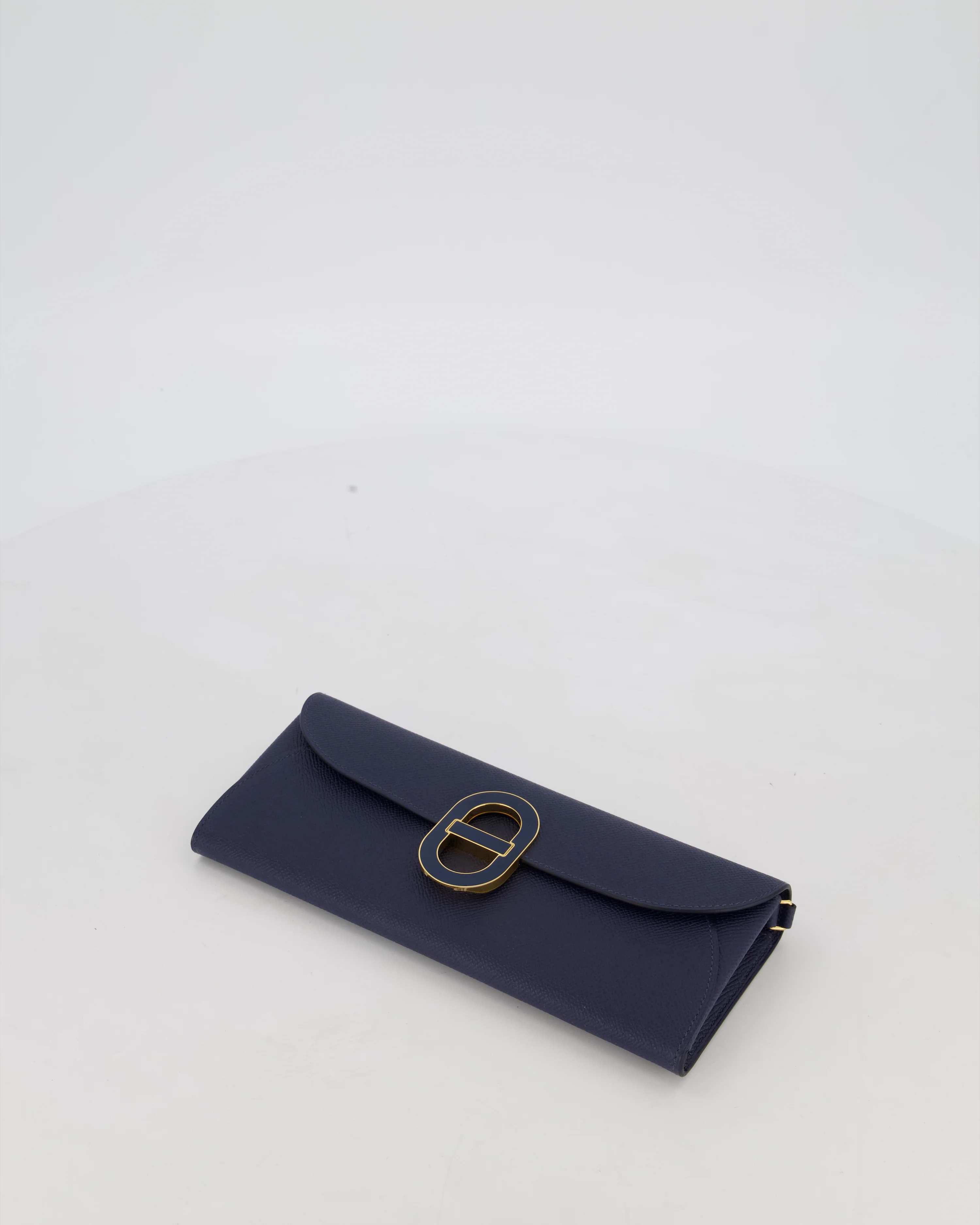 Hermès Maillon To Go Bag in Bleu Saphir Epsom Leather with Gold Hardware and Bleu Saphir Enamel - Image 19