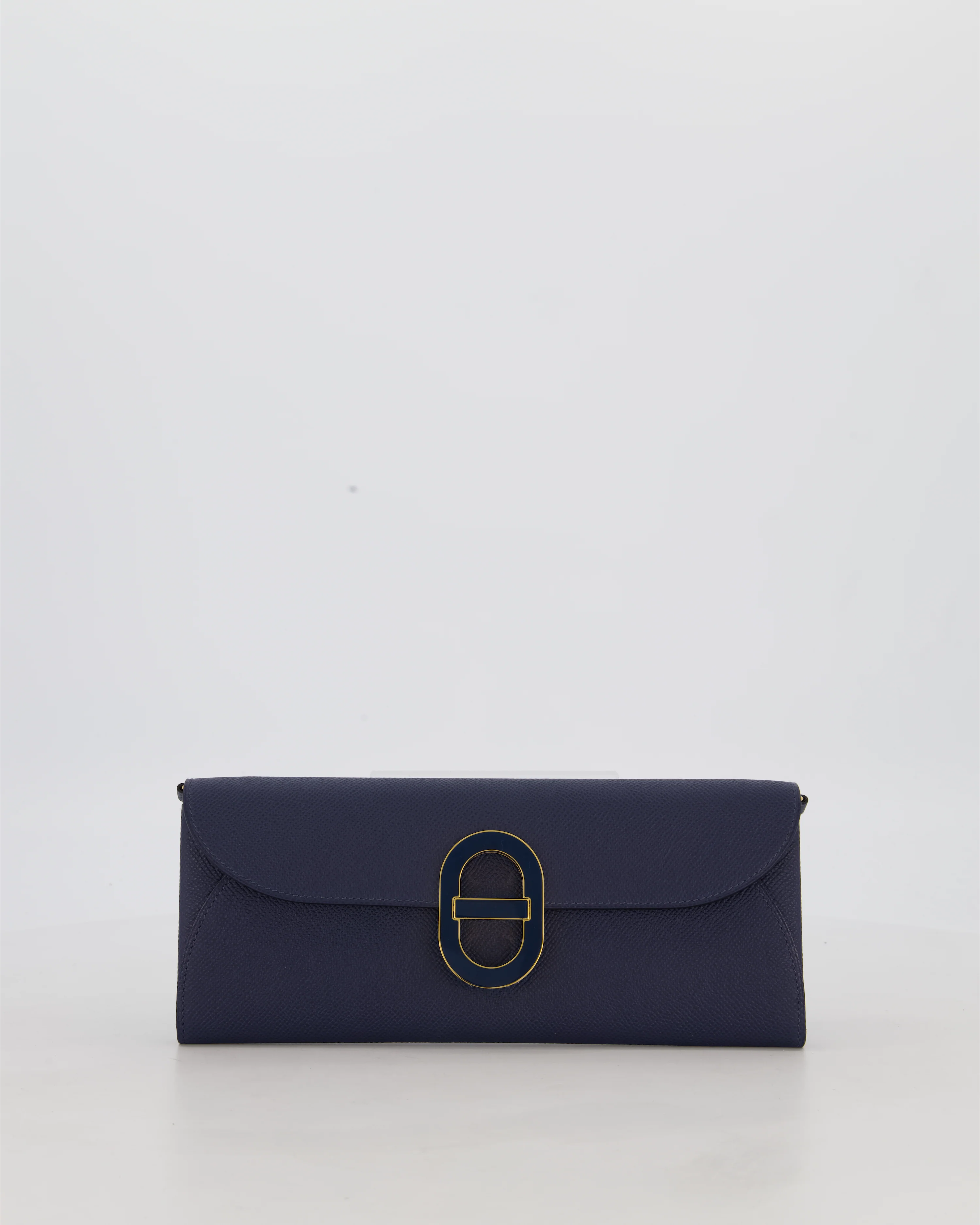 Hermès Maillon To Go Bag in Bleu Saphir Epsom Leather with Gold Hardware and Bleu Saphir Enamel - Image 2