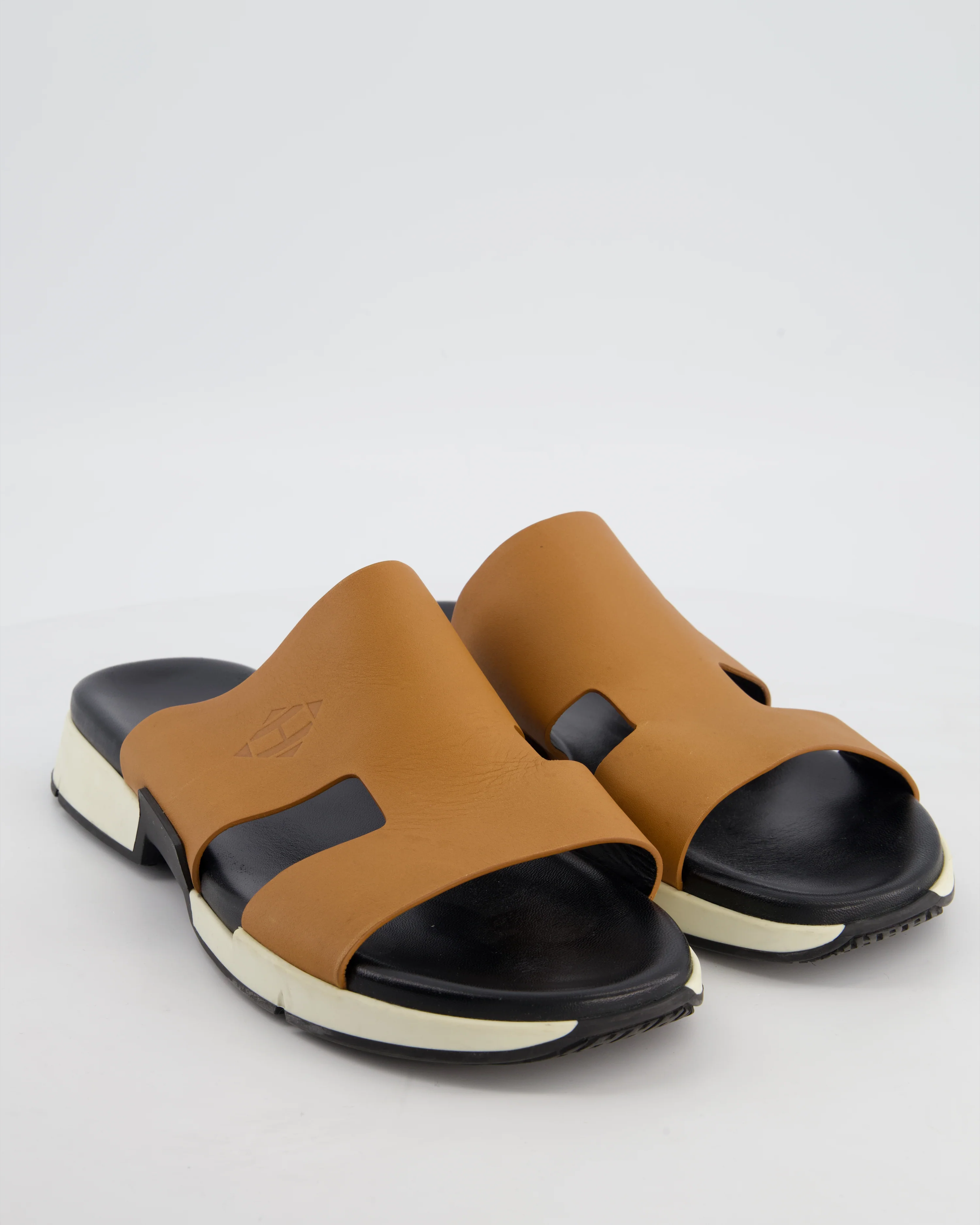 Hermès Menswear Camel Varadero Sandals Size EU 45 - Image 2