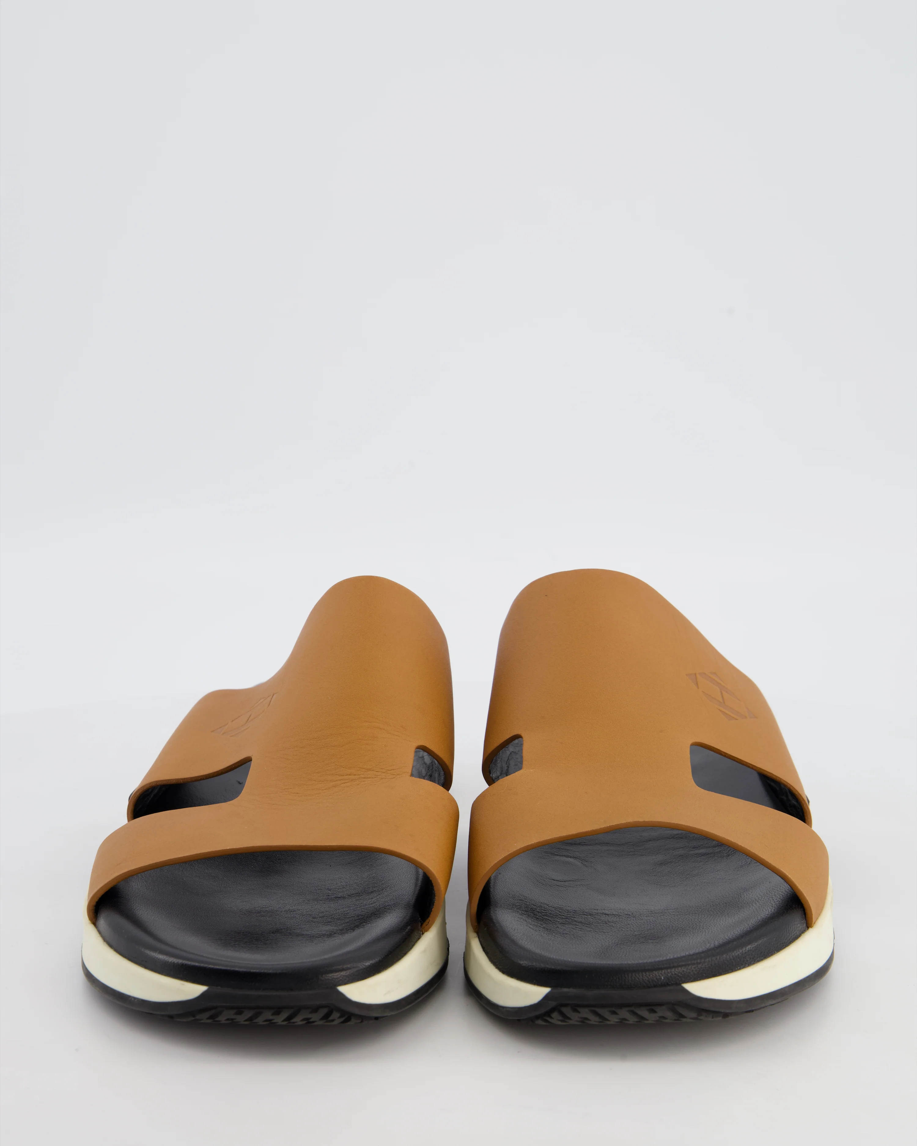 Hermès Menswear Camel Varadero Sandals Size EU 45 - Image 3