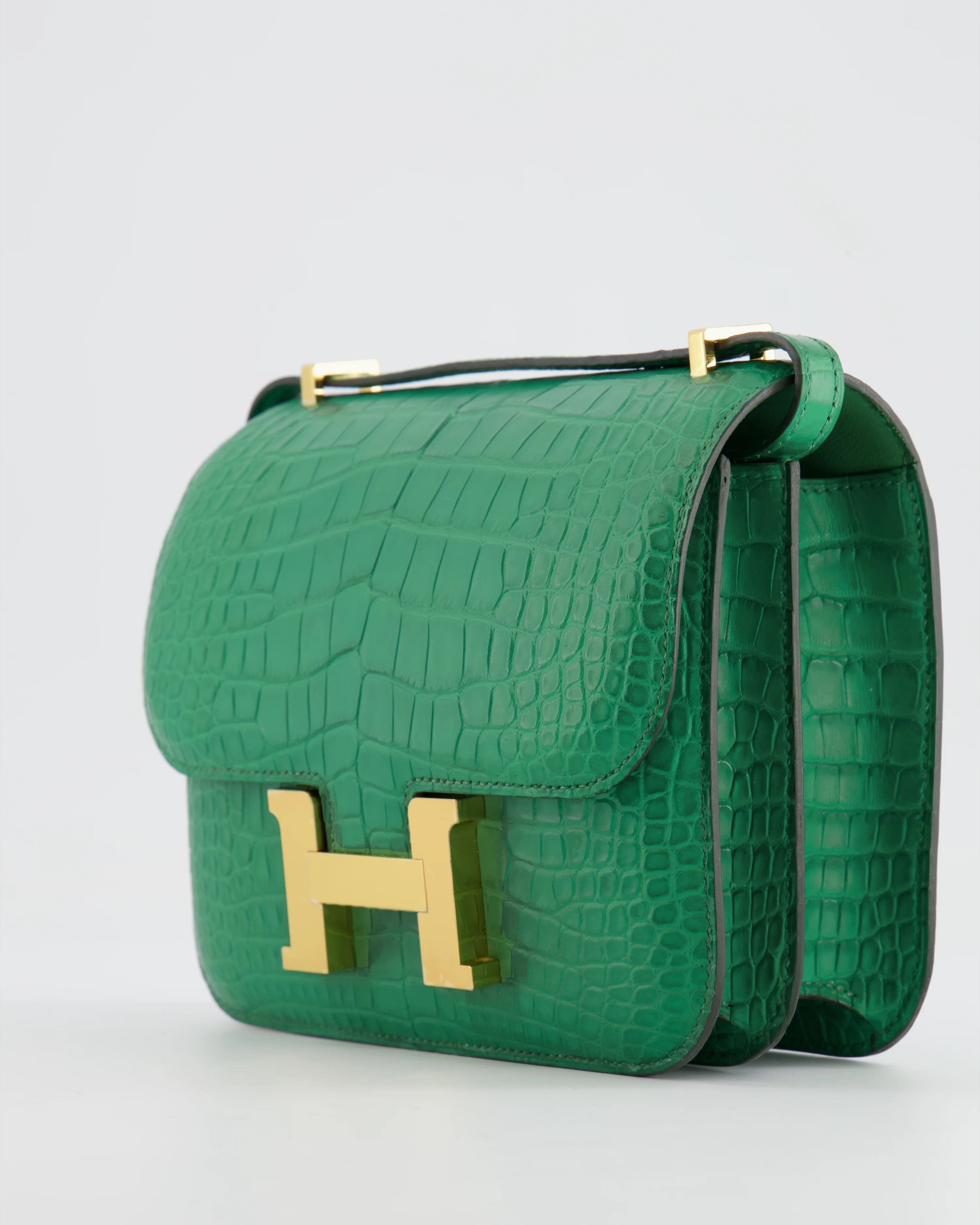 *STORE FRESH* Hermès Constance III 18 Bag in Cactus Alligator Mississippiensis Leather with Gold Hardware - Image 11