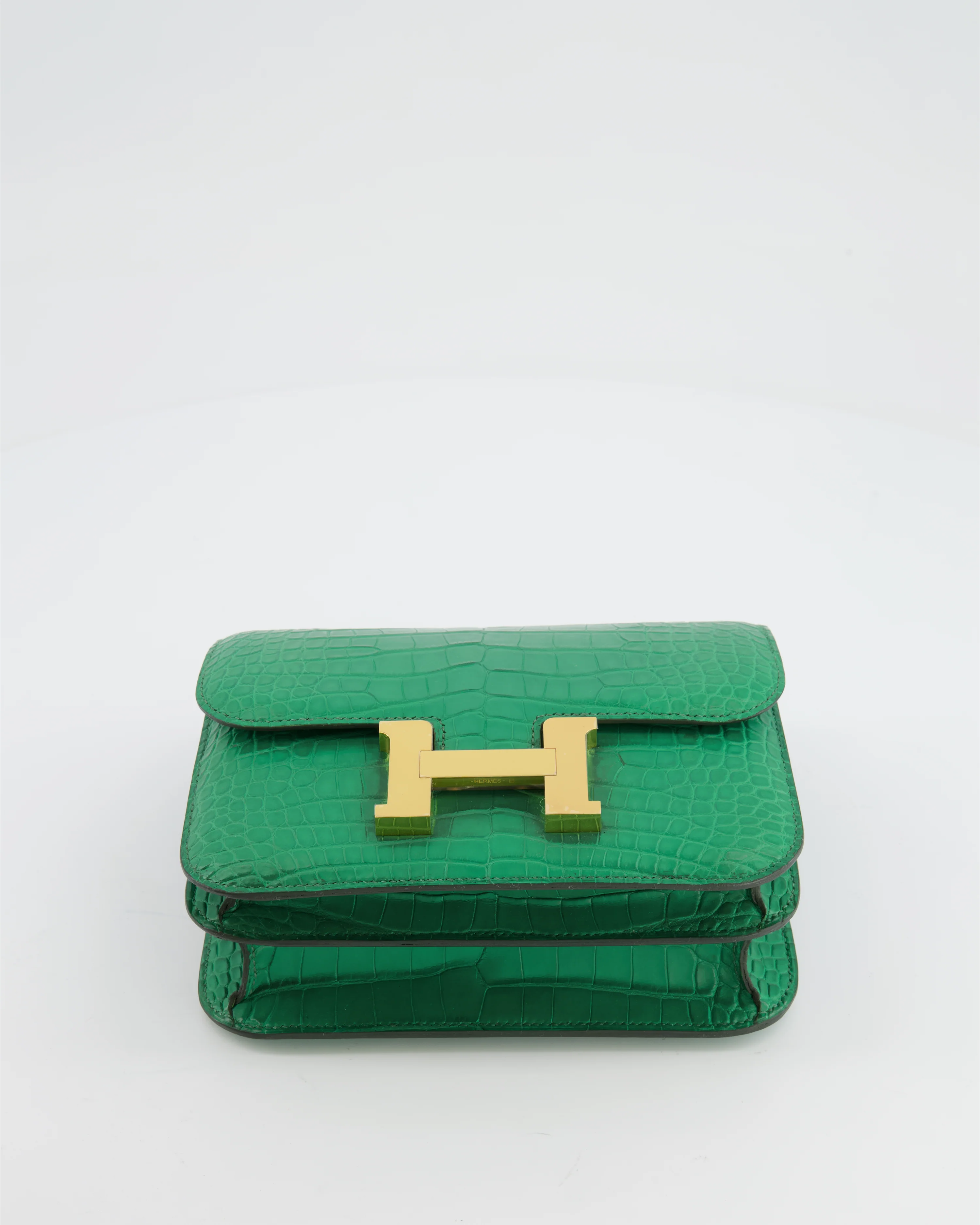 *STORE FRESH* Hermès Constance III 18 Bag in Cactus Alligator Mississippiensis Leather with Gold Hardware - Image 17