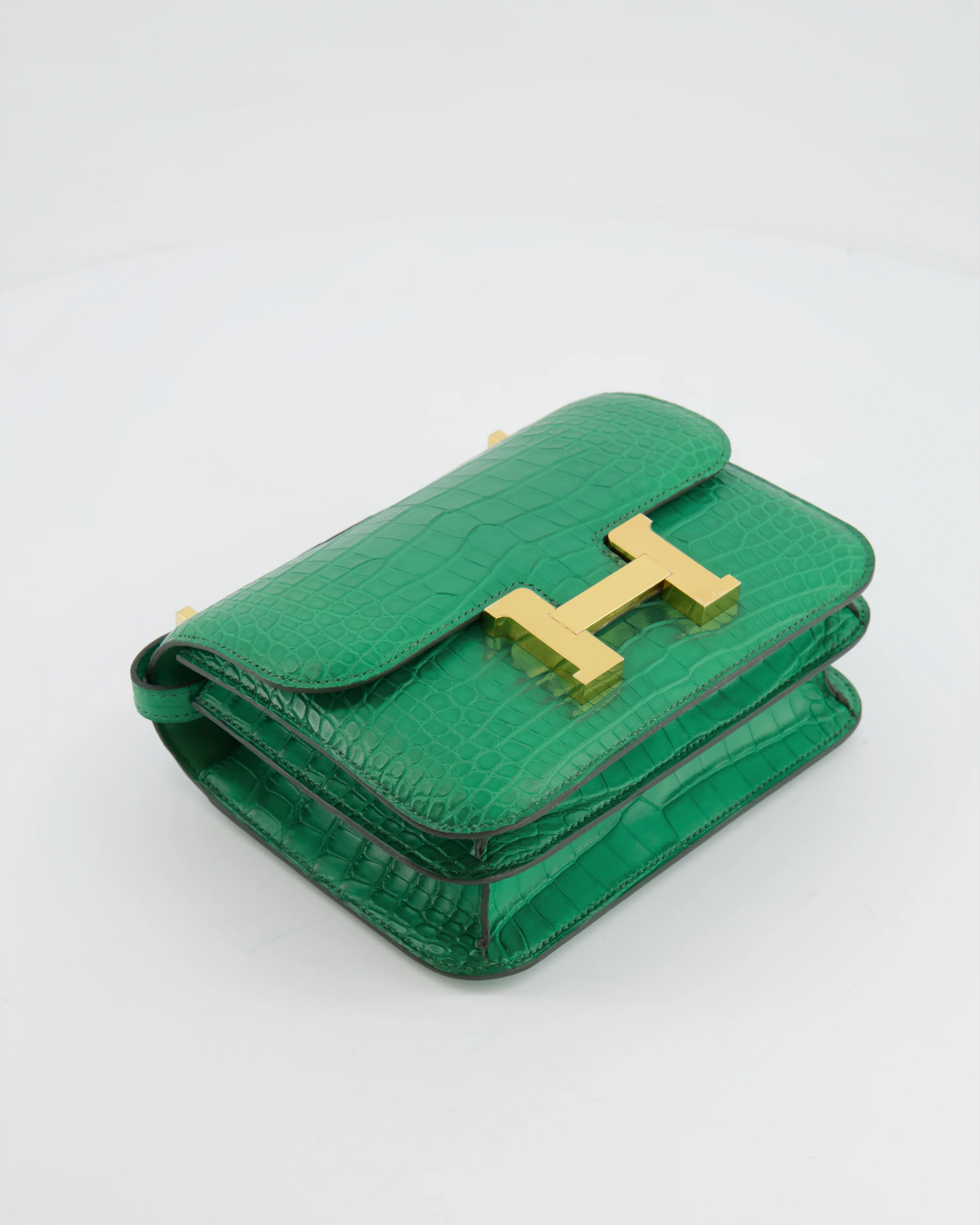 *STORE FRESH* Hermès Constance III 18 Bag in Cactus Alligator Mississippiensis Leather with Gold Hardware - Image 18