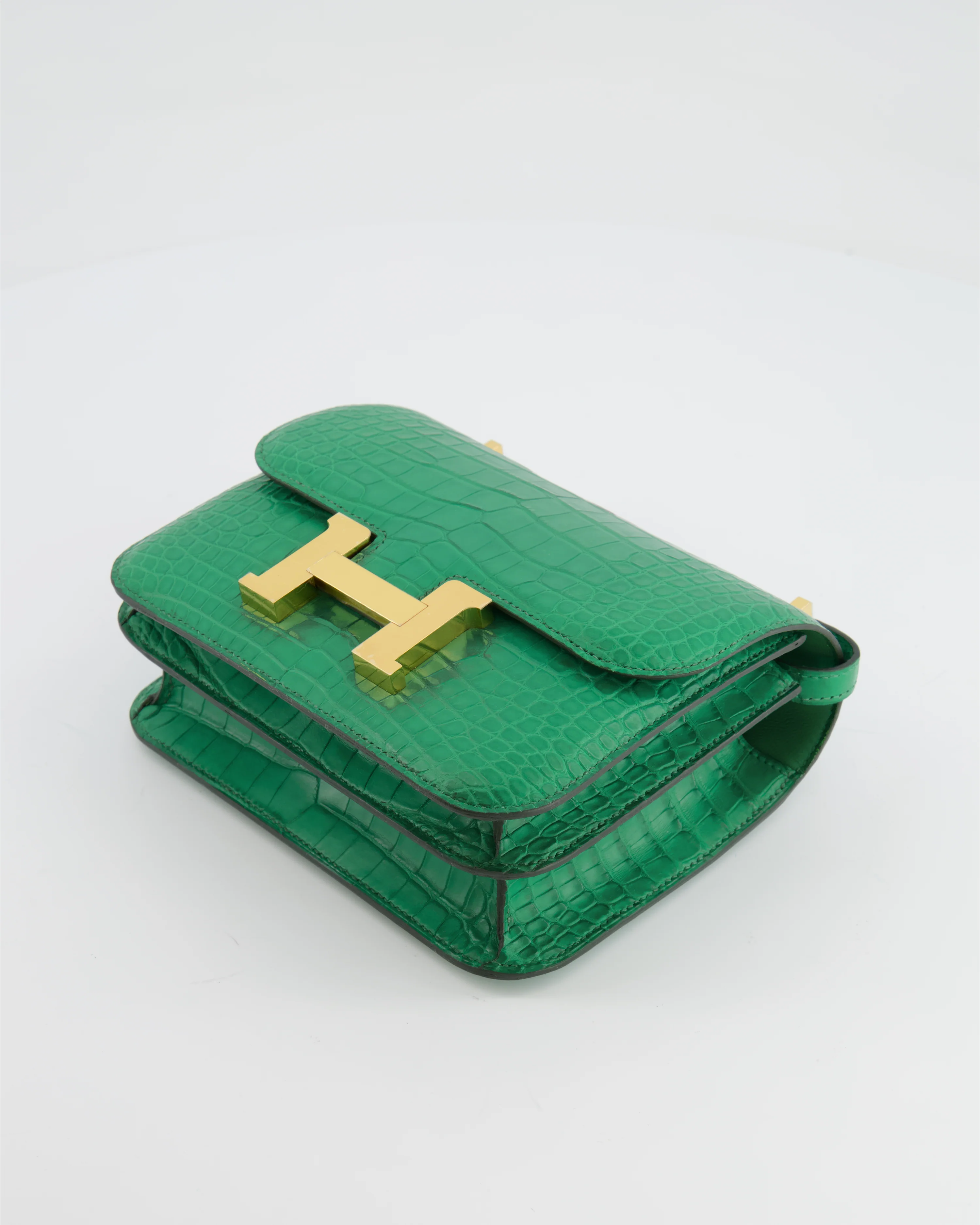 *STORE FRESH* Hermès Constance III 18 Bag in Cactus Alligator Mississippiensis Leather with Gold Hardware - Image 19