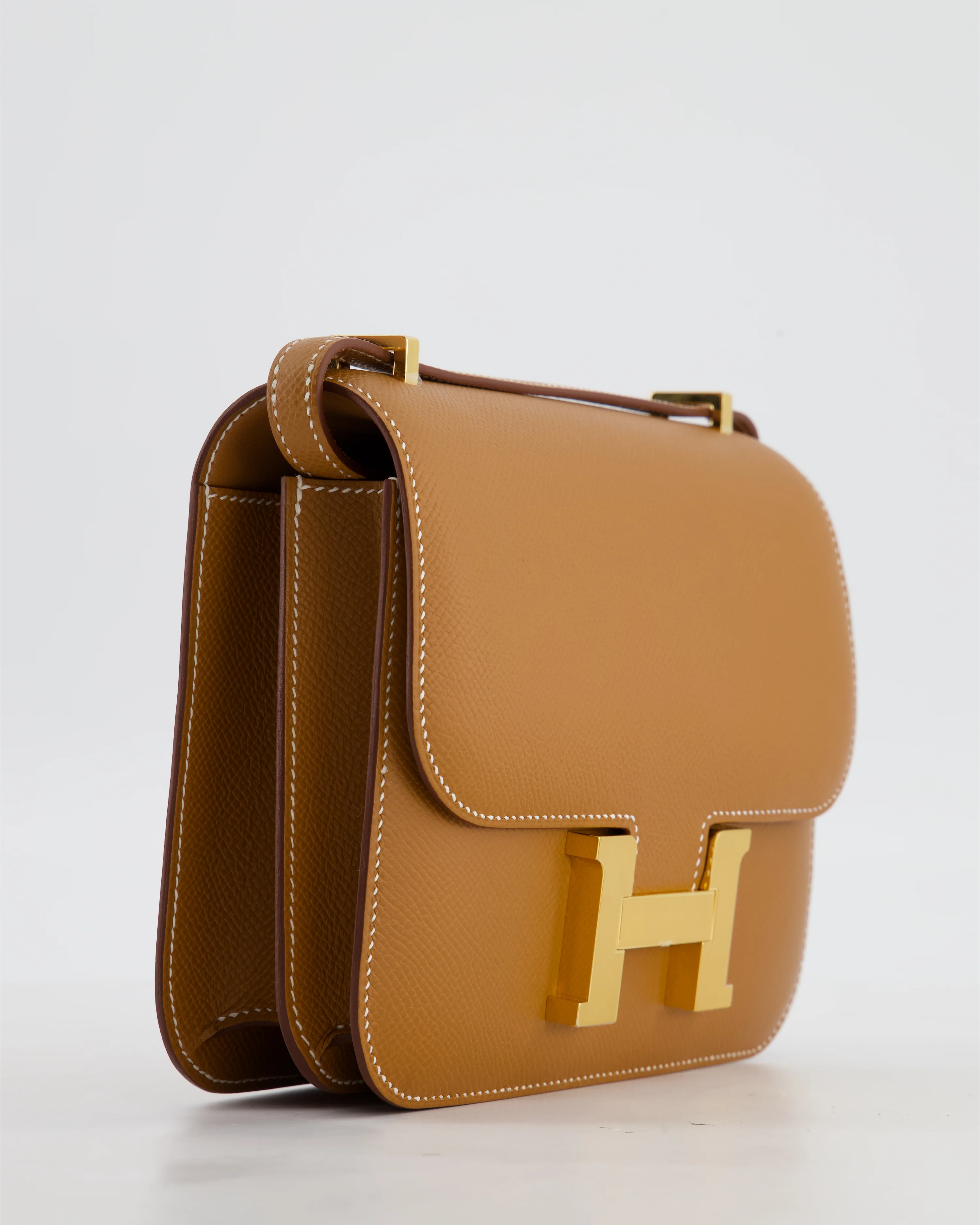 Hermès Mini Constance III Miroir 18 Bag in Gold Epsom Leather with Gold Hardware - Image 12