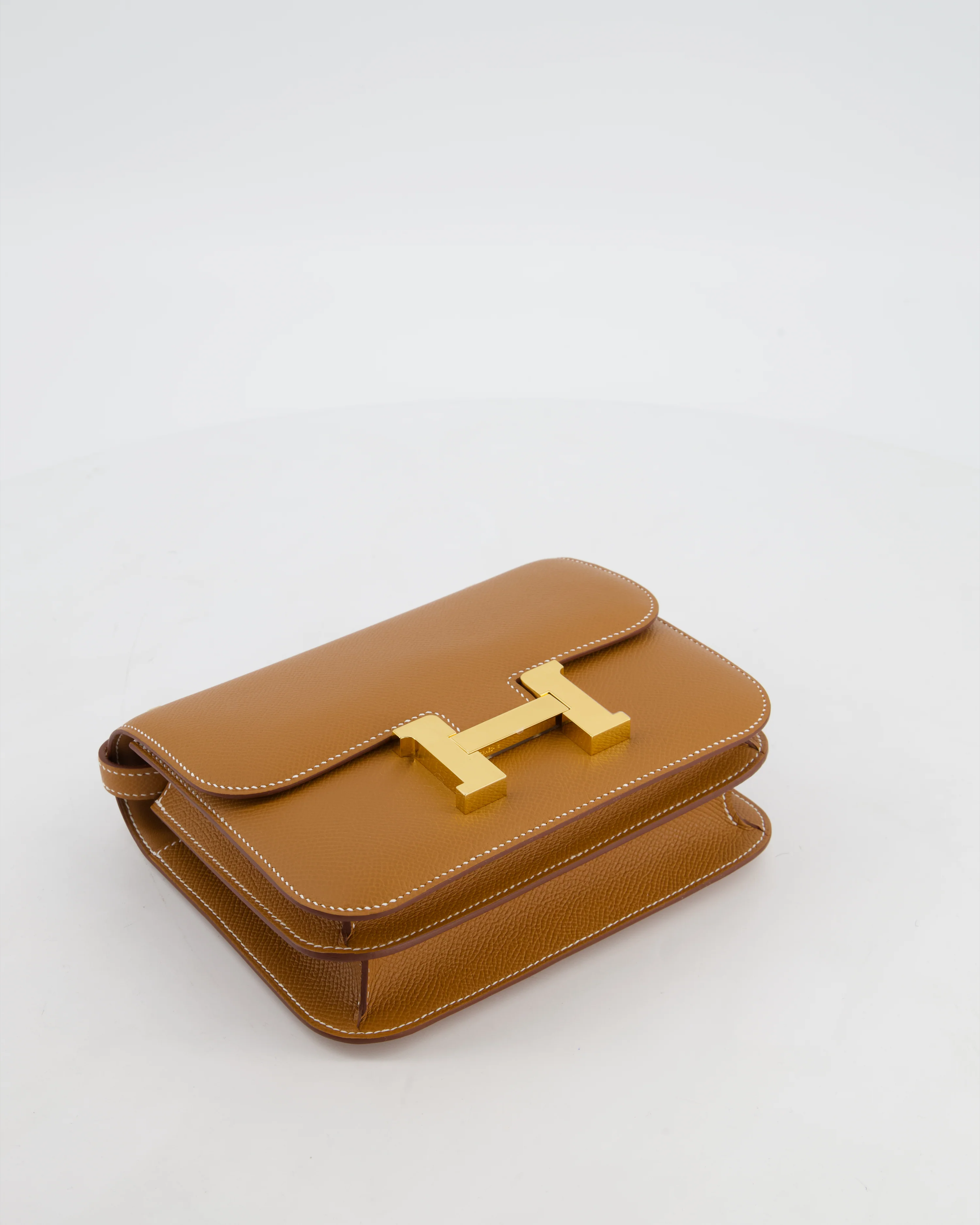 Hermès Mini Constance III Miroir 18 Bag in Gold Epsom Leather with Gold Hardware - Image 16