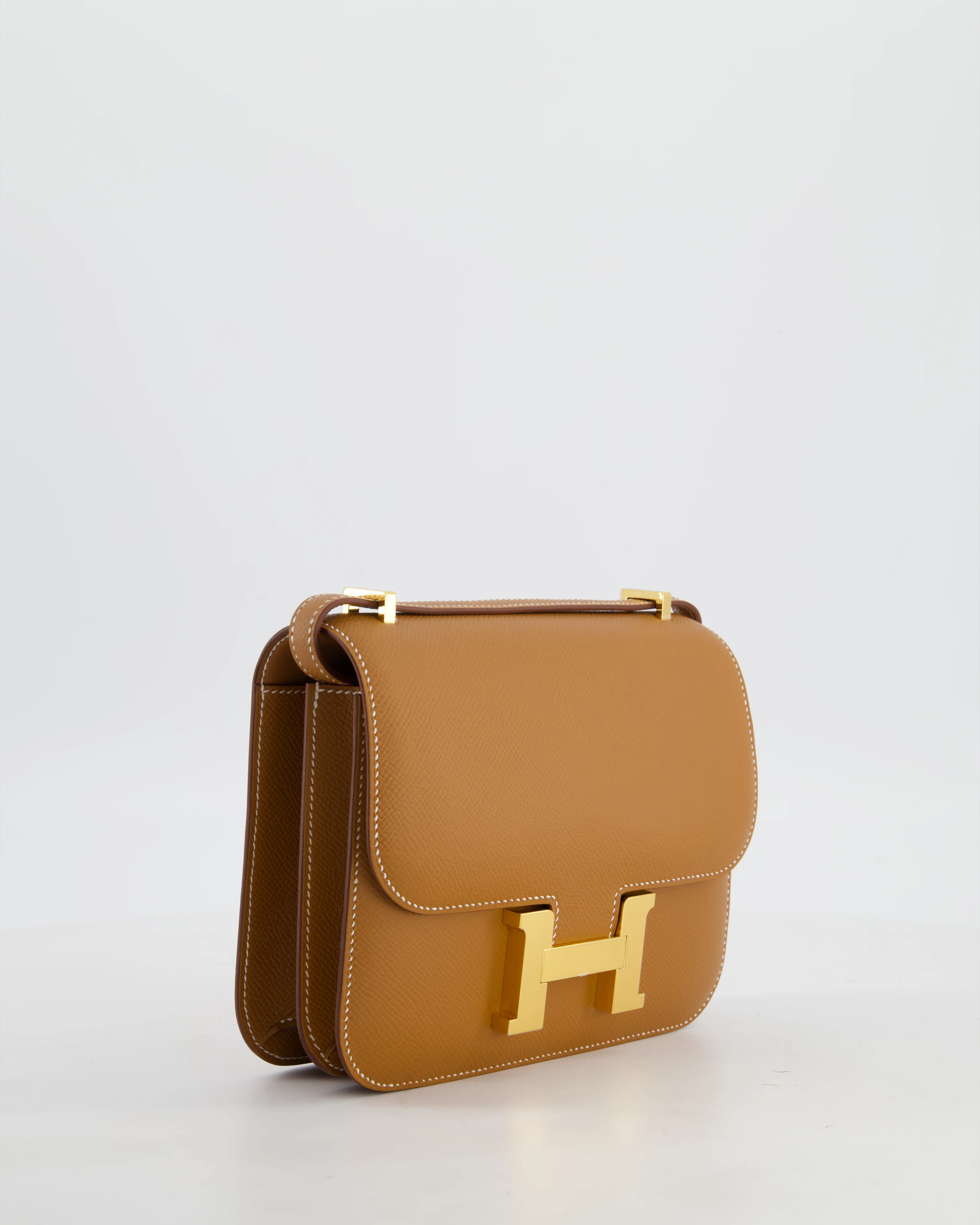Hermès Mini Constance III Miroir 18 Bag in Gold Epsom Leather with Gold Hardware - Image 4