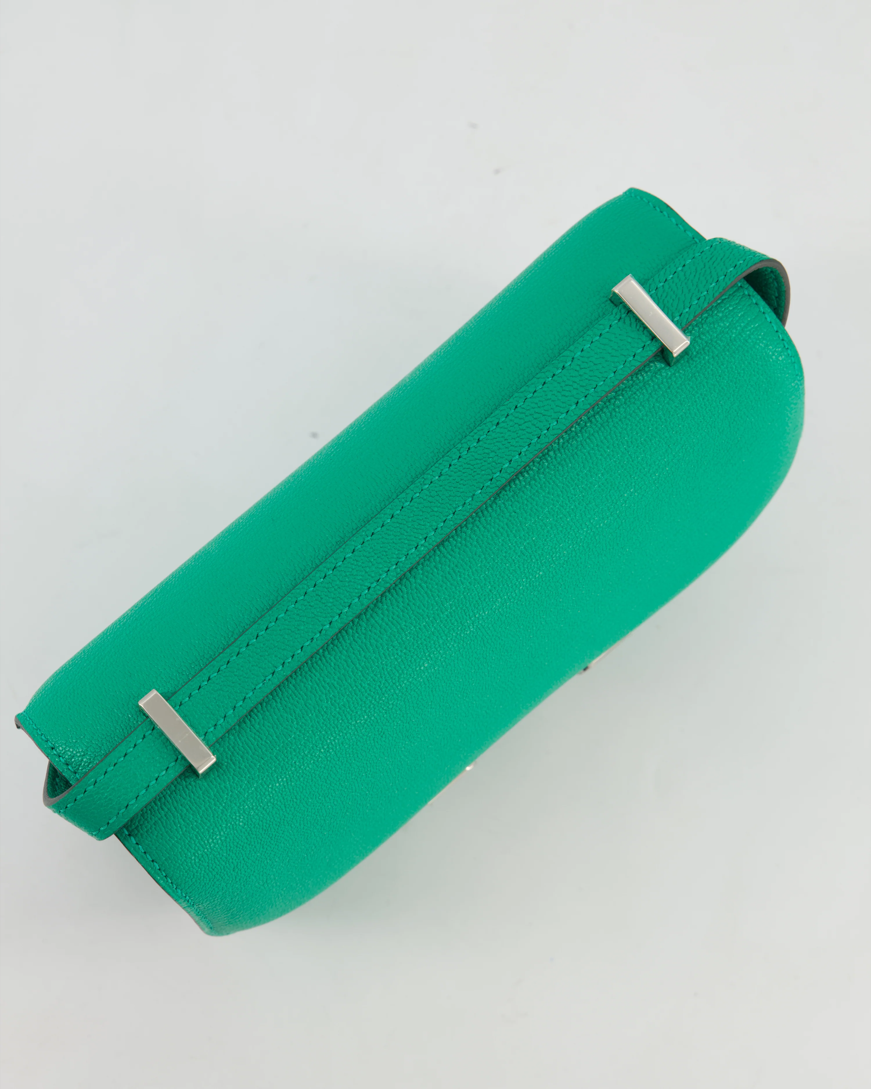 Hermès Mini Constance III Miroir 18 Bag in Menthe Chevre Mysore Leather with Palladium Hardware - Image 14