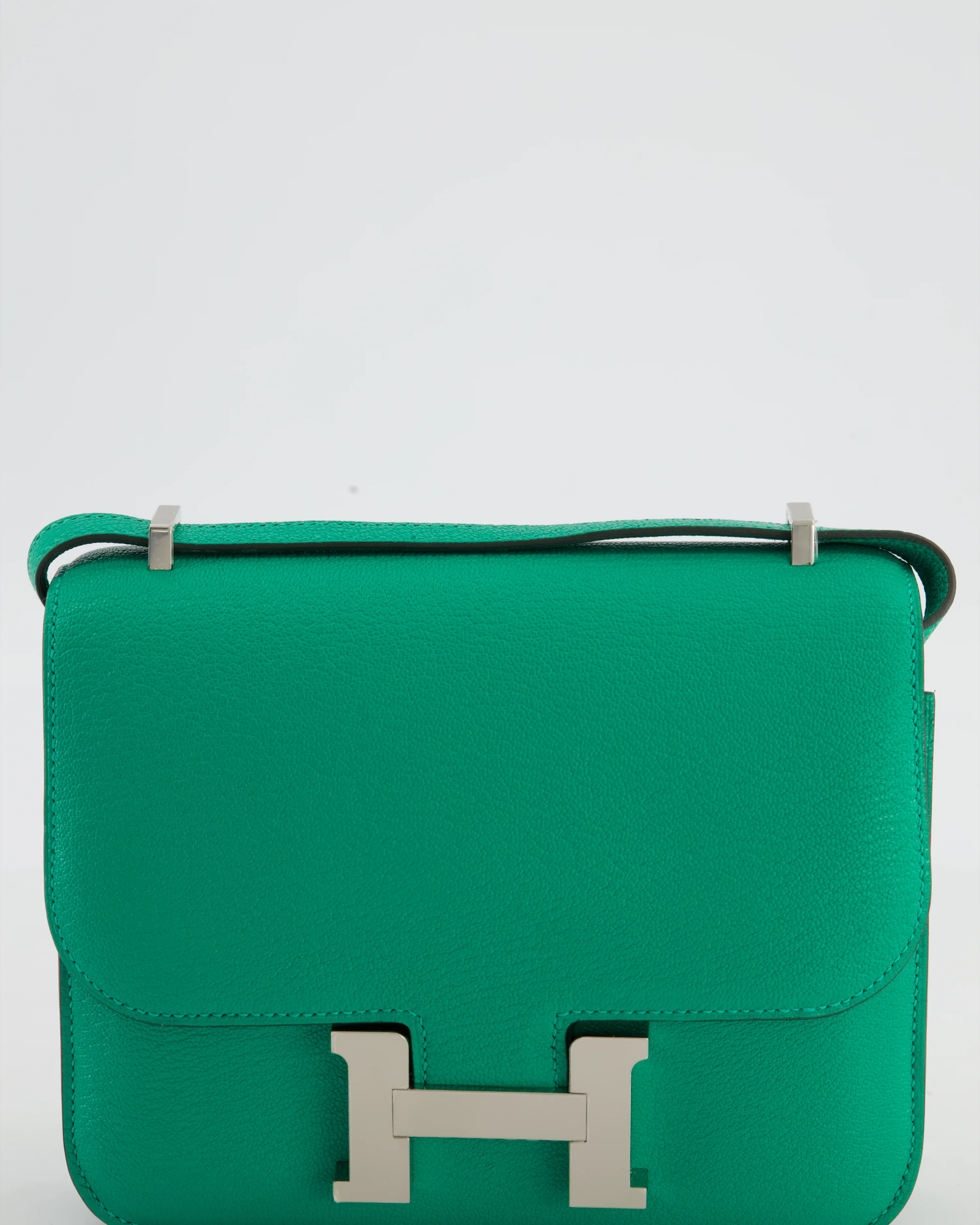 Hermès Mini Constance III Miroir 18 Bag in Menthe Chevre Mysore Leather with Palladium Hardware - Image 16
