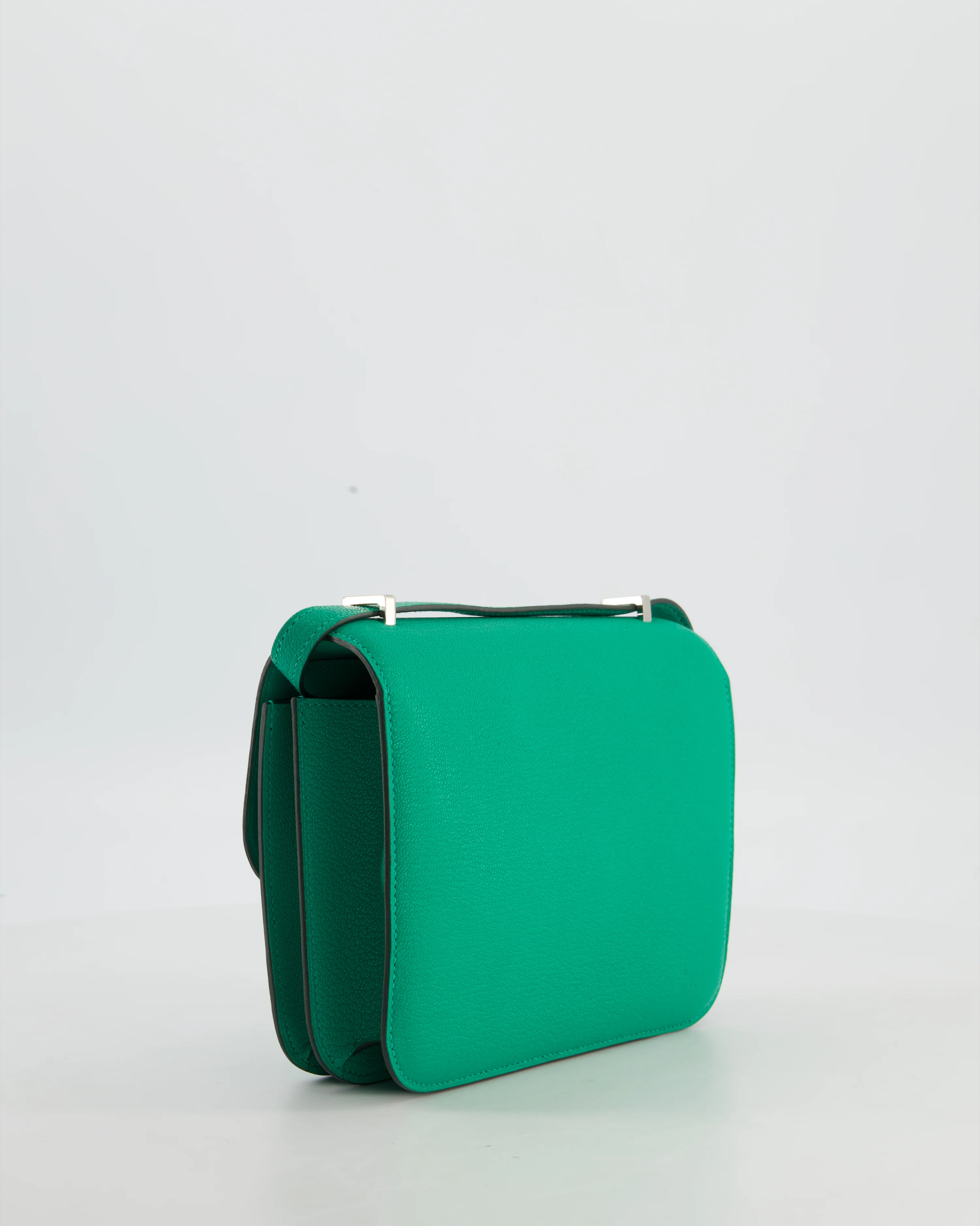 Hermès Mini Constance III Miroir 18 Bag in Menthe Chevre Mysore Leather with Palladium Hardware - Image 7