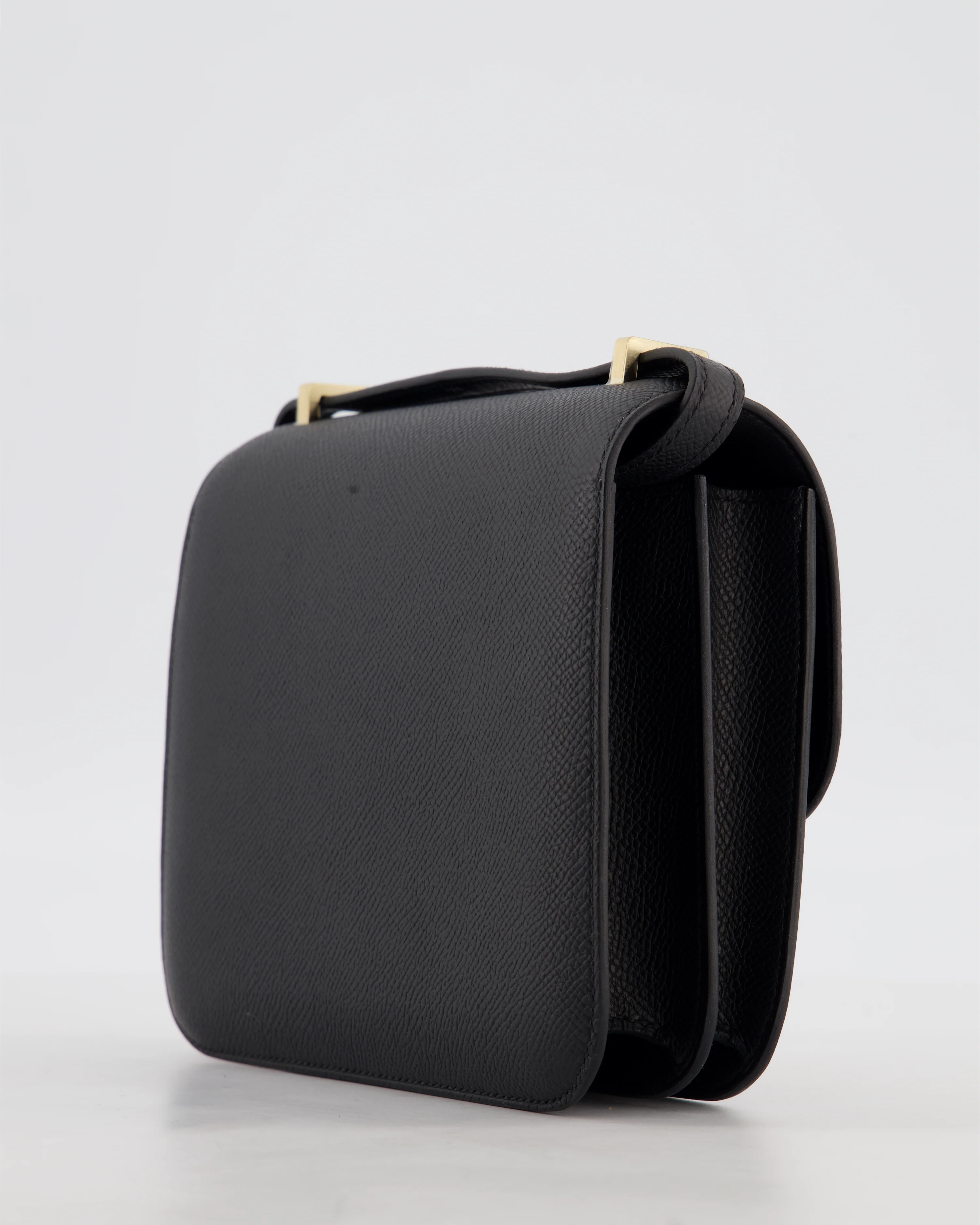 *RARE* Hermès Mini Constance III Mirror 18 Bag in Noir Epsom Leather with Brushed Permabrass Hardware - Image 12