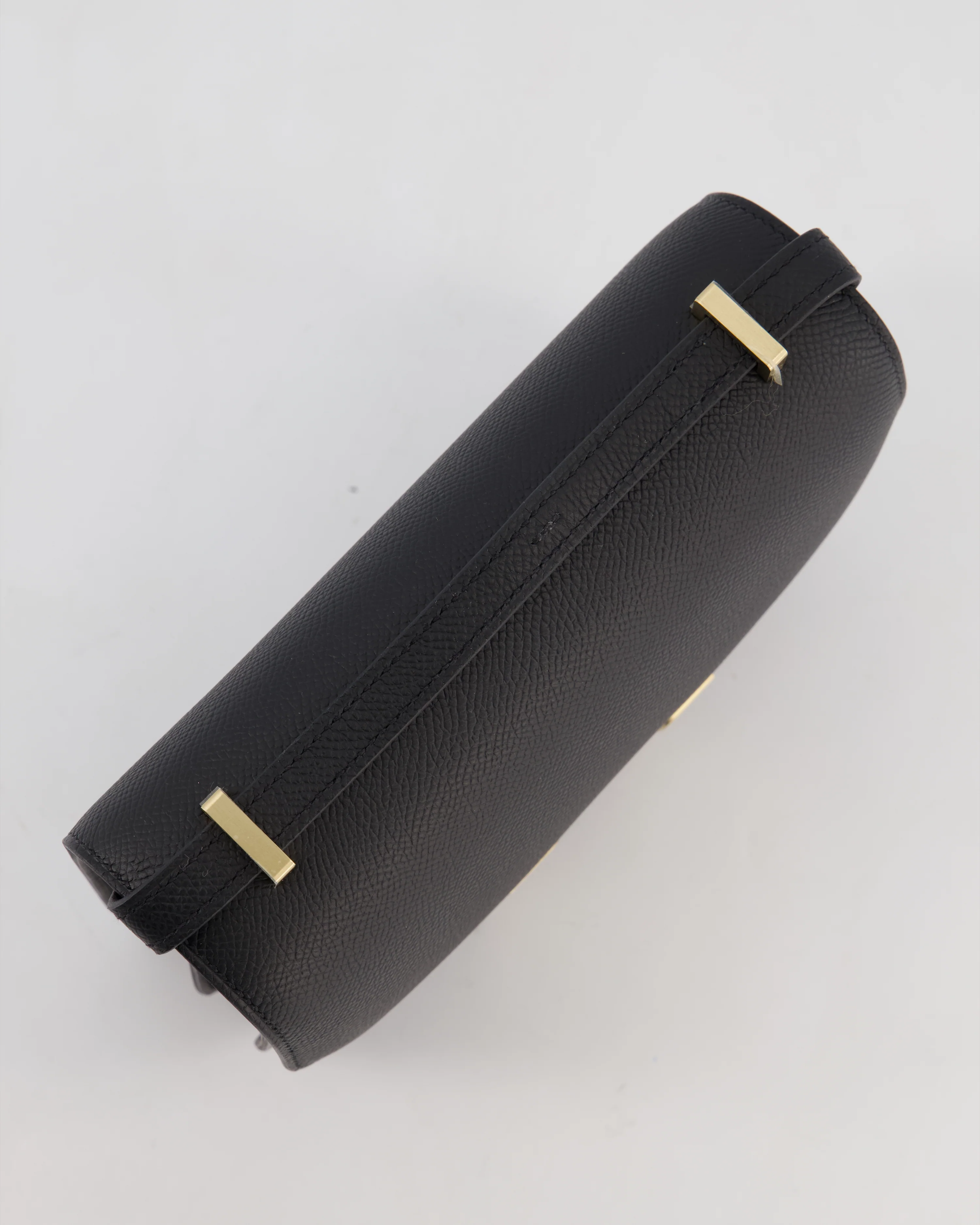 *RARE* Hermès Mini Constance III Mirror 18 Bag in Noir Epsom Leather with Brushed Permabrass Hardware - Image 14