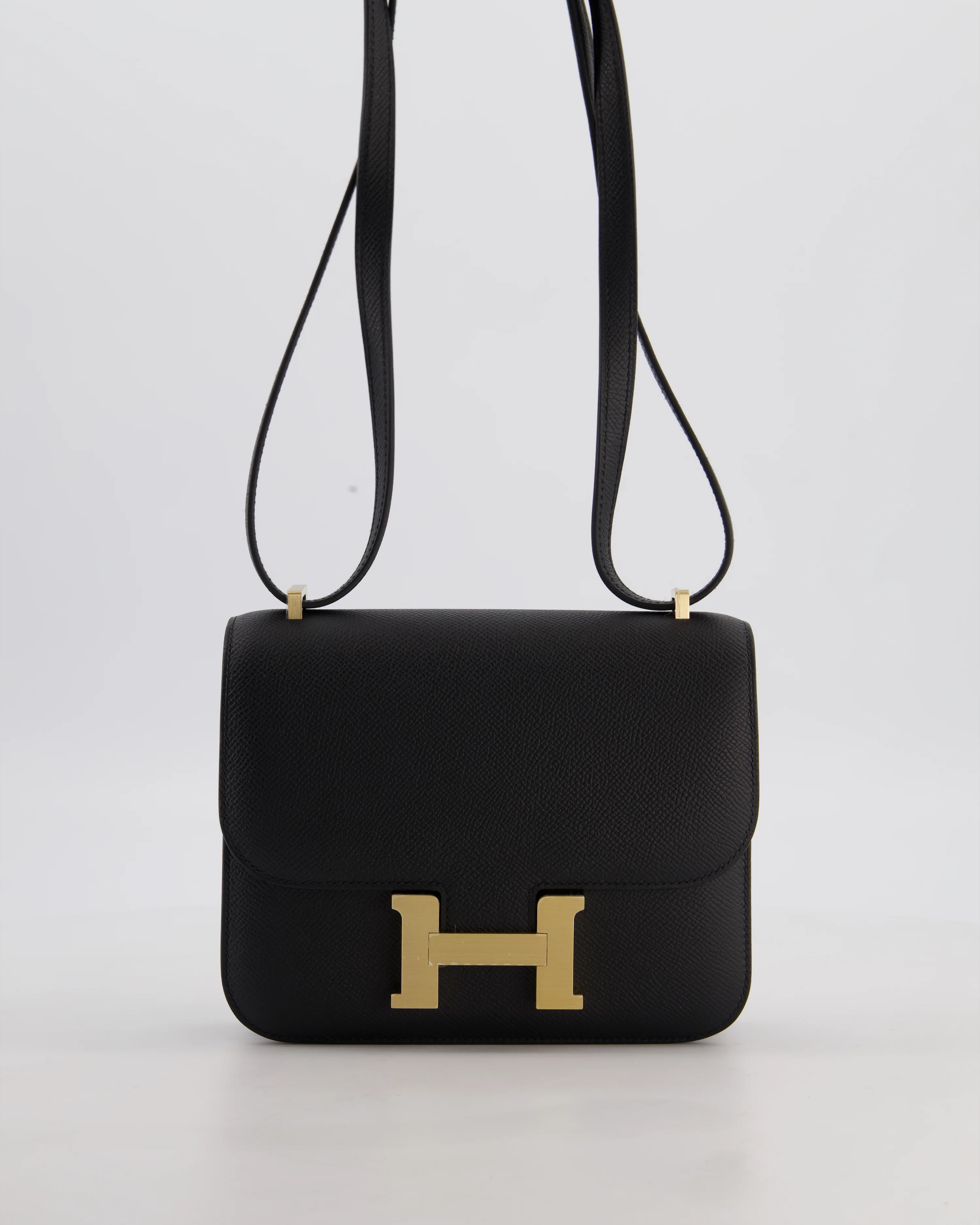 *RARE* Hermès Mini Constance III Mirror 18 Bag in Noir Epsom Leather with Brushed Permabrass Hardware - Image 2