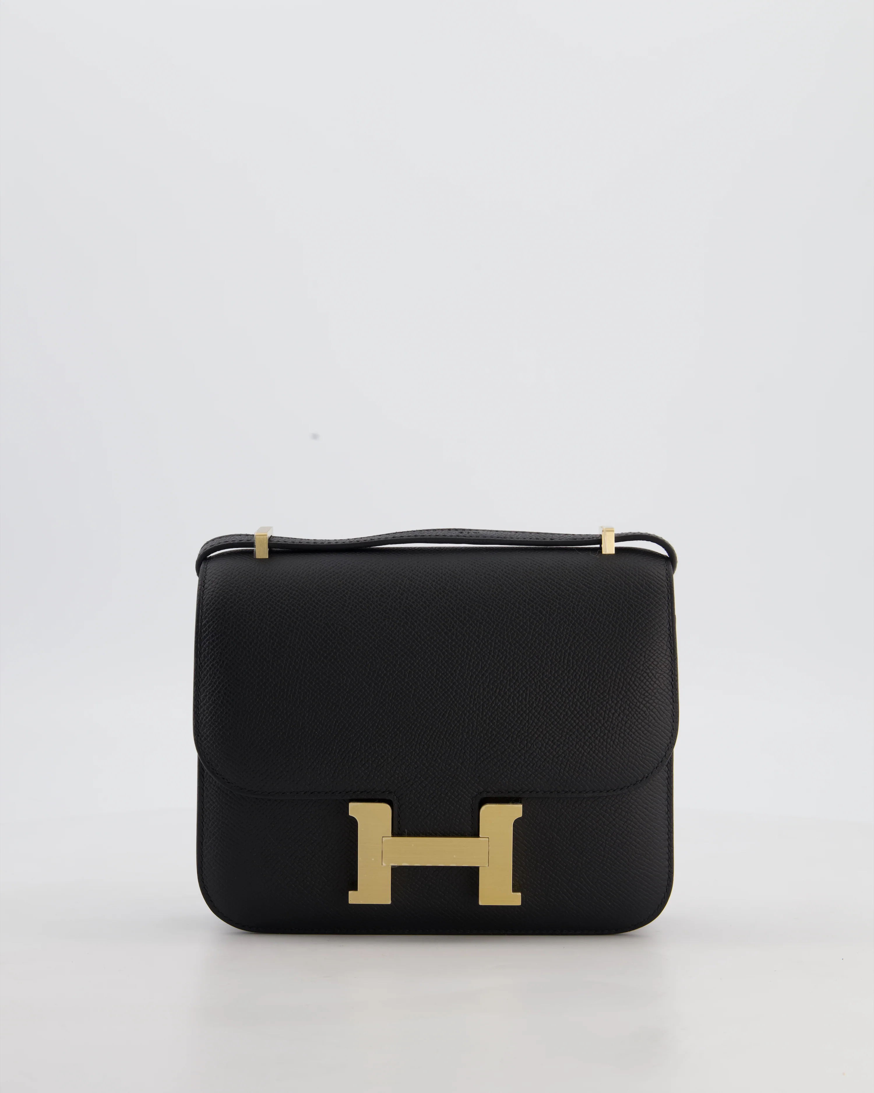 *RARE* Hermès Mini Constance III Mirror 18 Bag in Noir Epsom Leather with Brushed Permabrass Hardware - Image 20