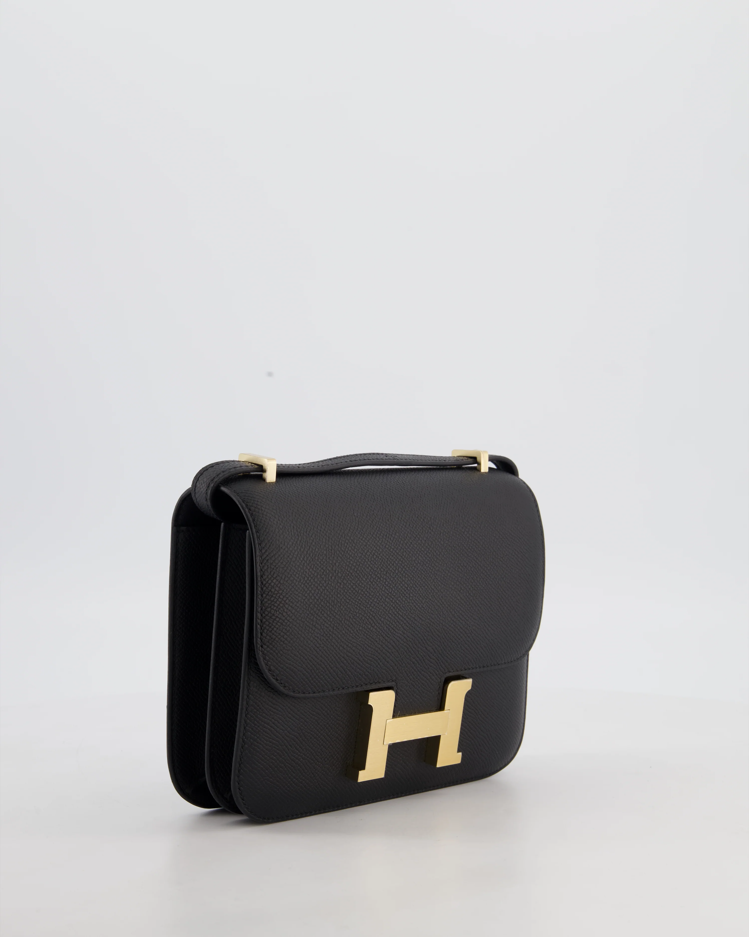 *RARE* Hermès Mini Constance III Mirror 18 Bag in Noir Epsom Leather with Brushed Permabrass Hardware - Image 3