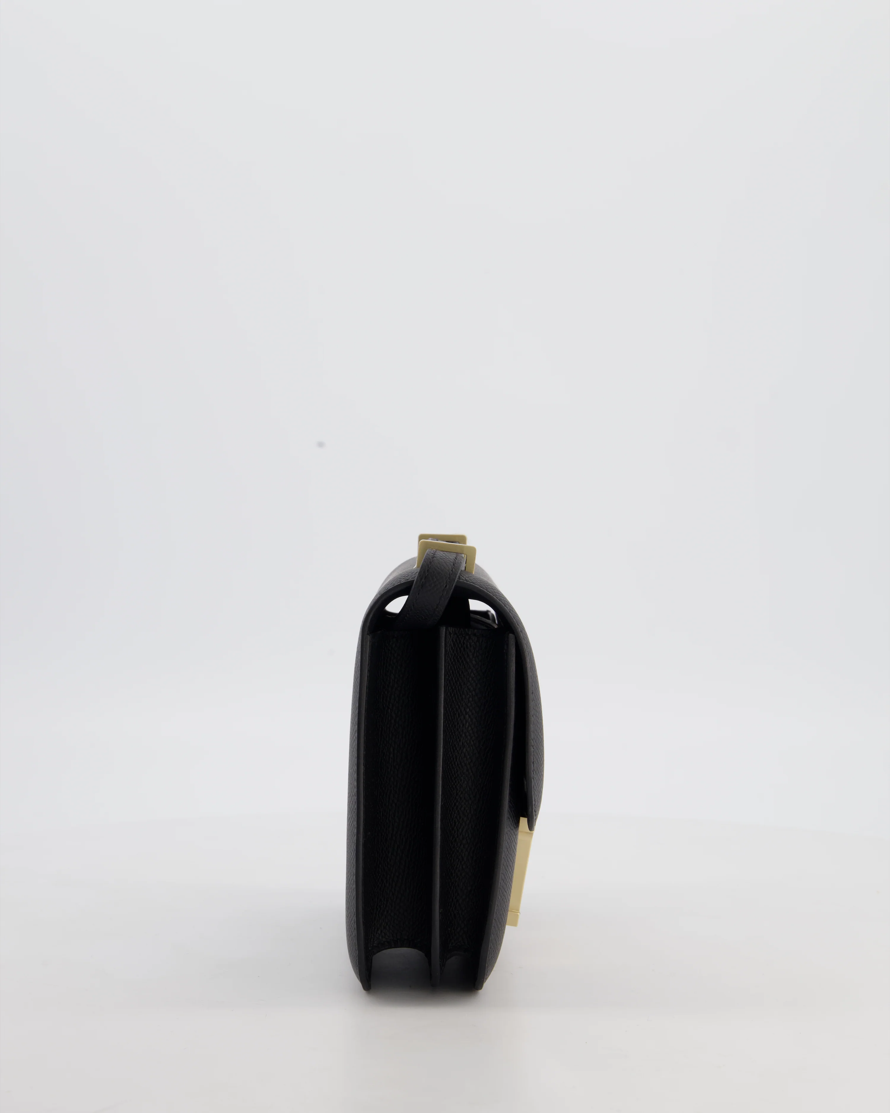 *RARE* Hermès Mini Constance III Mirror 18 Bag in Noir Epsom Leather with Brushed Permabrass Hardware - Image 4