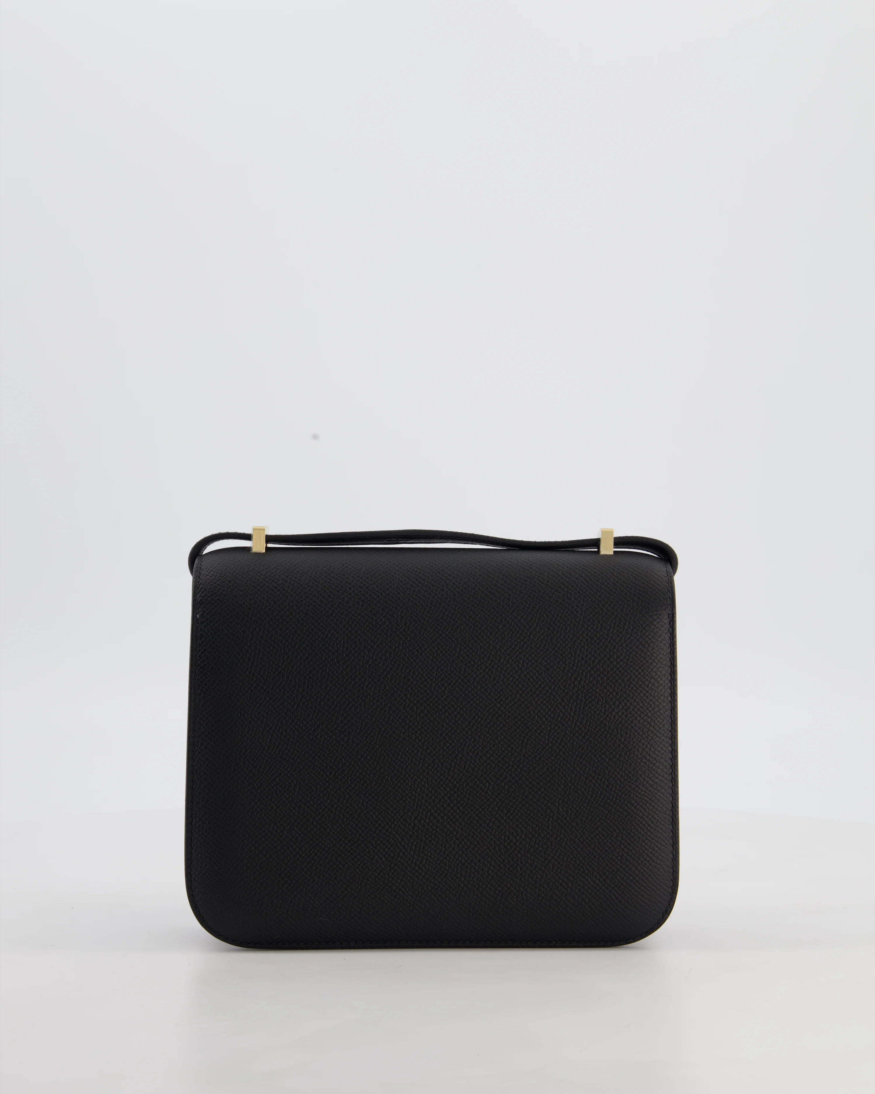 *RARE* Hermès Mini Constance III Mirror 18 Bag in Noir Epsom Leather with Brushed Permabrass Hardware - Image 6