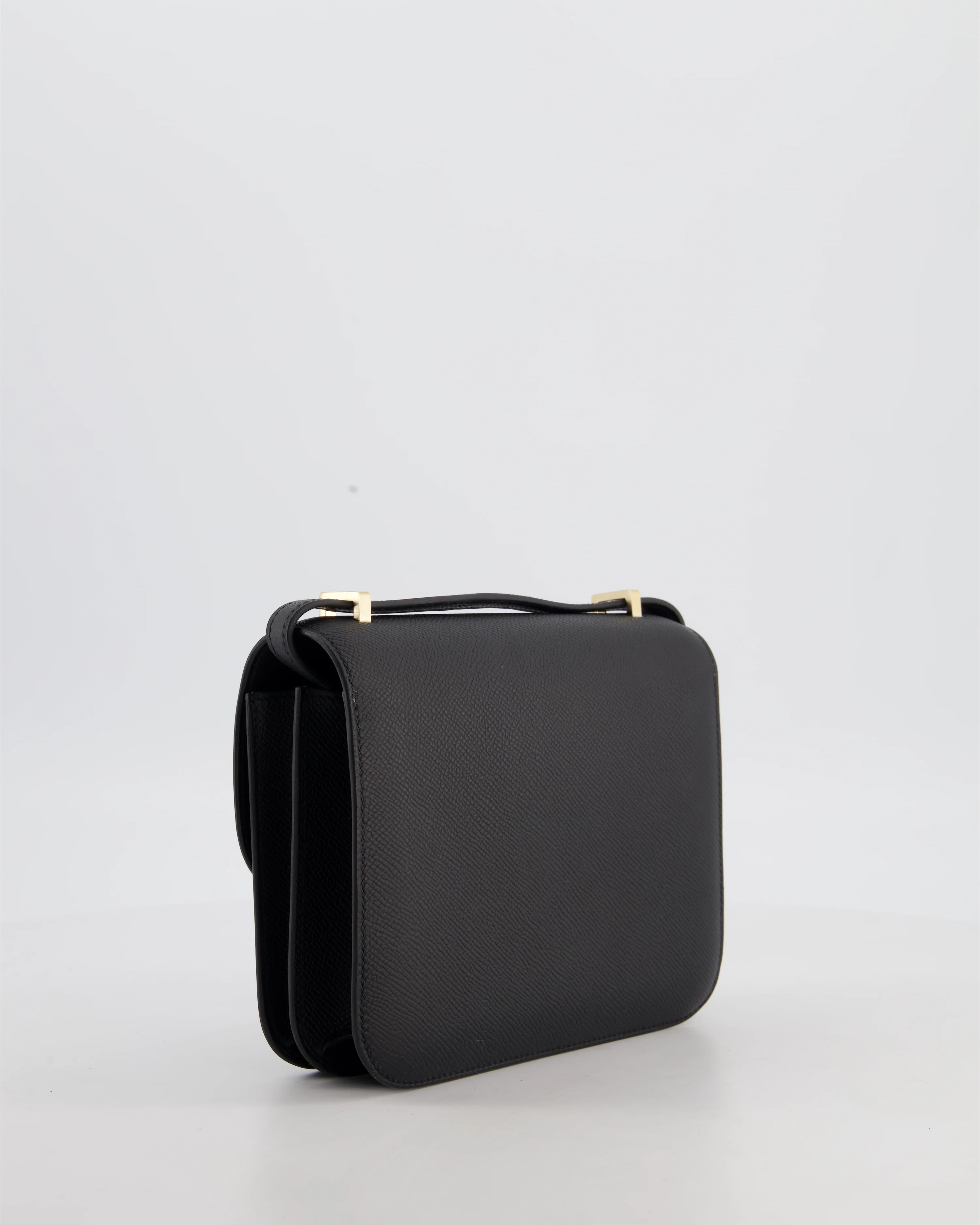 *RARE* Hermès Mini Constance III Mirror 18 Bag in Noir Epsom Leather with Brushed Permabrass Hardware - Image 7