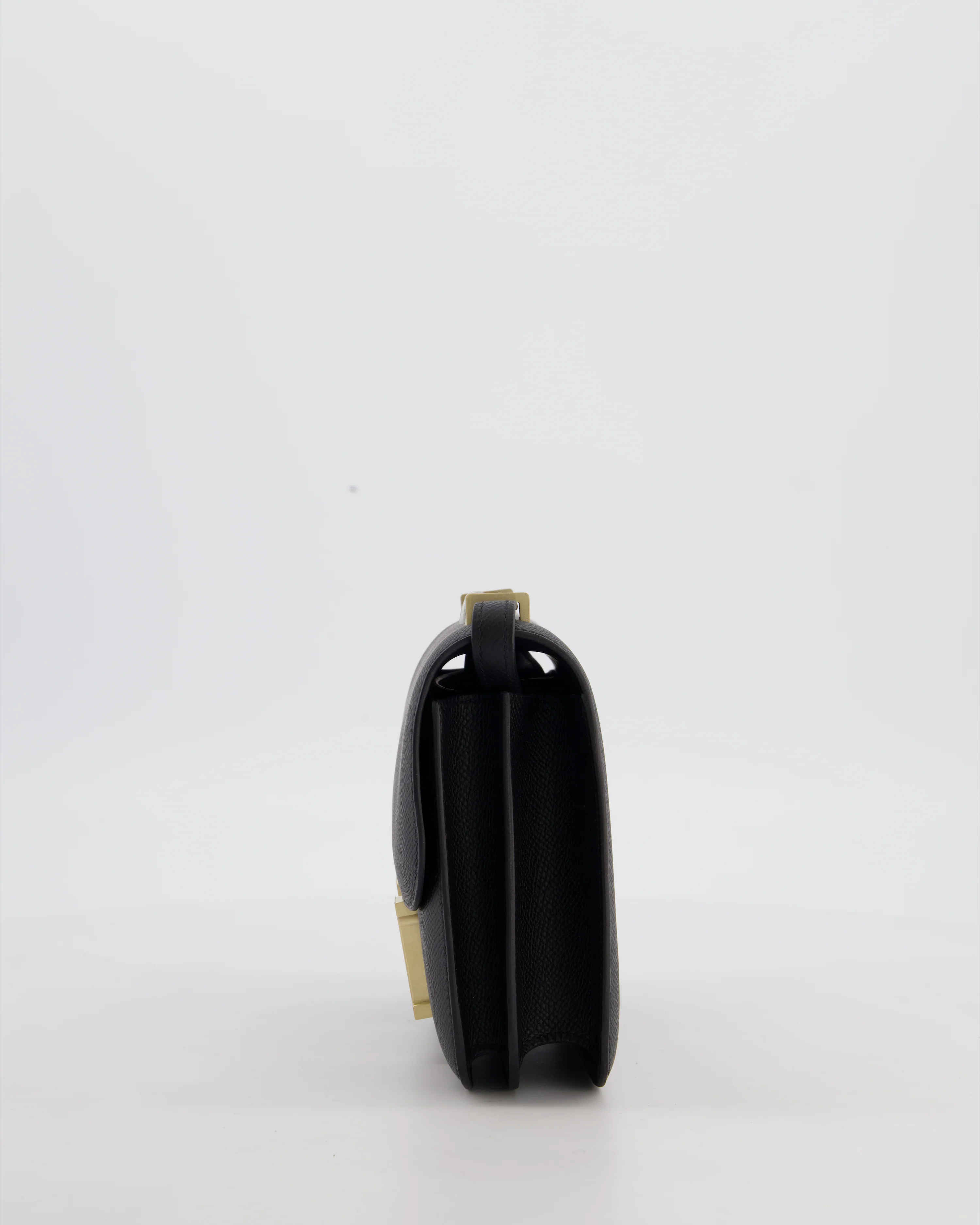 *RARE* Hermès Mini Constance III Mirror 18 Bag in Noir Epsom Leather with Brushed Permabrass Hardware - Image 8