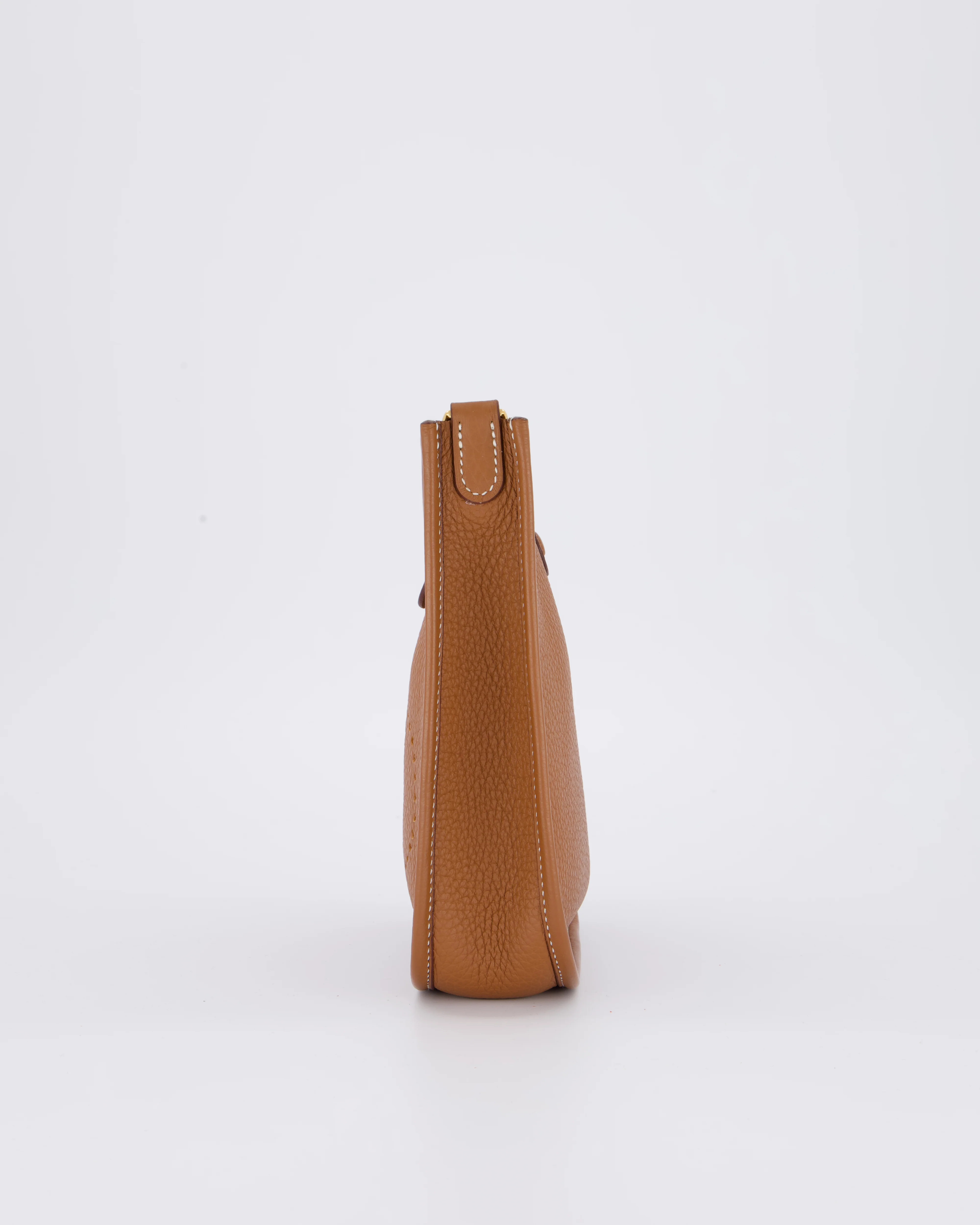 Hermès Mini Evelyne 16 Bag in Gold Taurillon Clemence Leather with Gold Hardware - Image 8