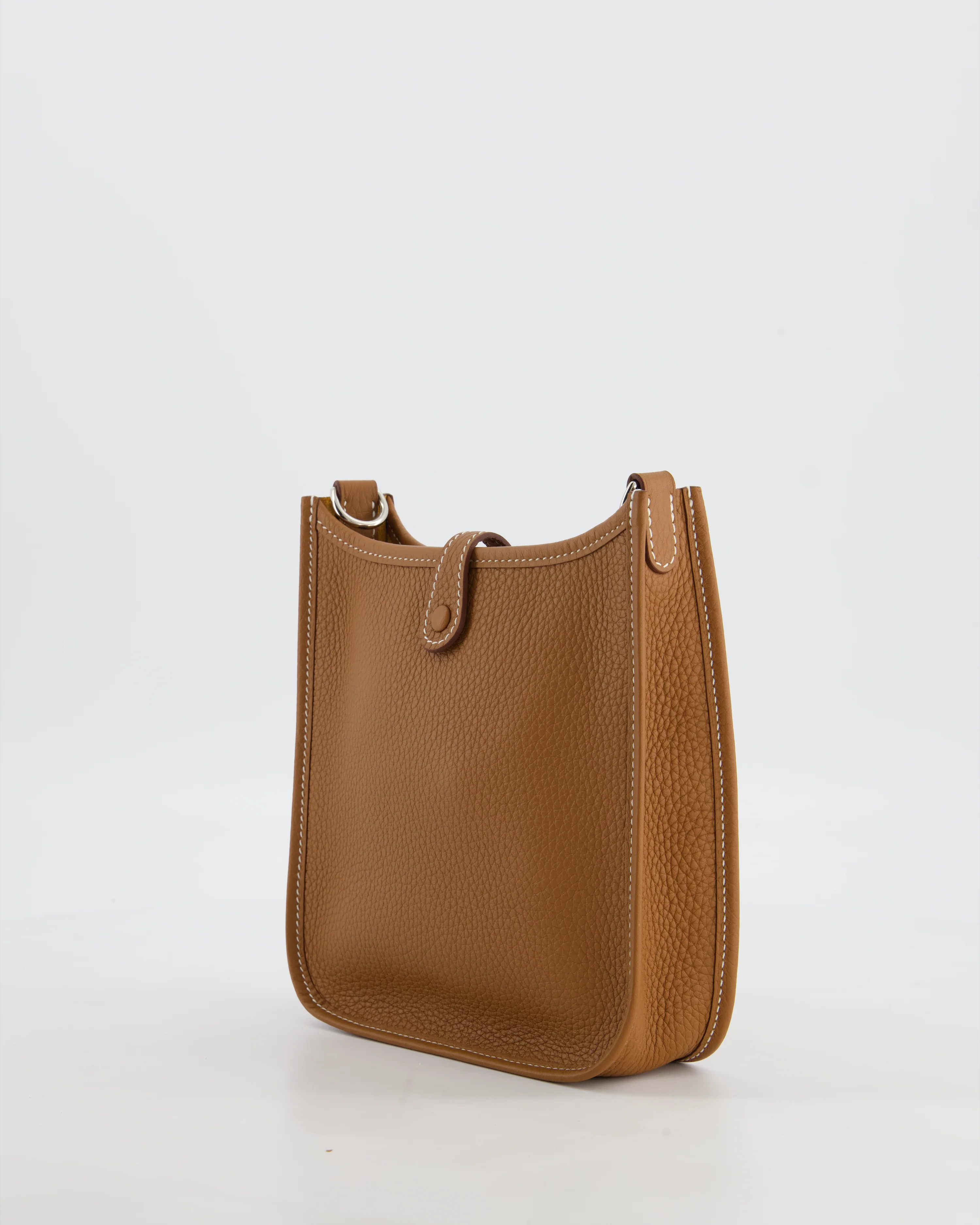 Hermès Mini Evelyne 16 Bag in Gold Taurillon Clemence Leather with Palladium Hardware - Image 5