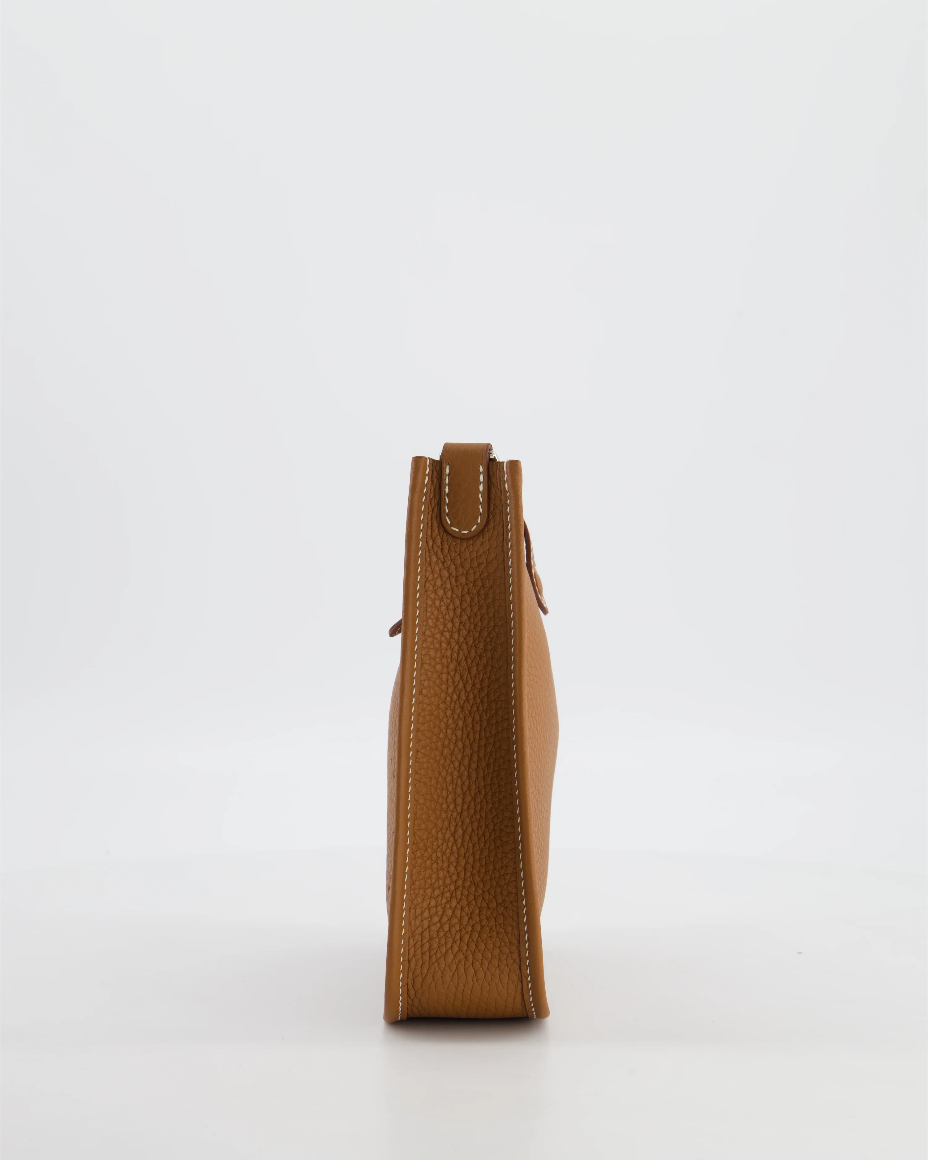 Hermès Mini Evelyne 16 Bag in Gold Taurillon Clemence Leather with Palladium Hardware - Image 8