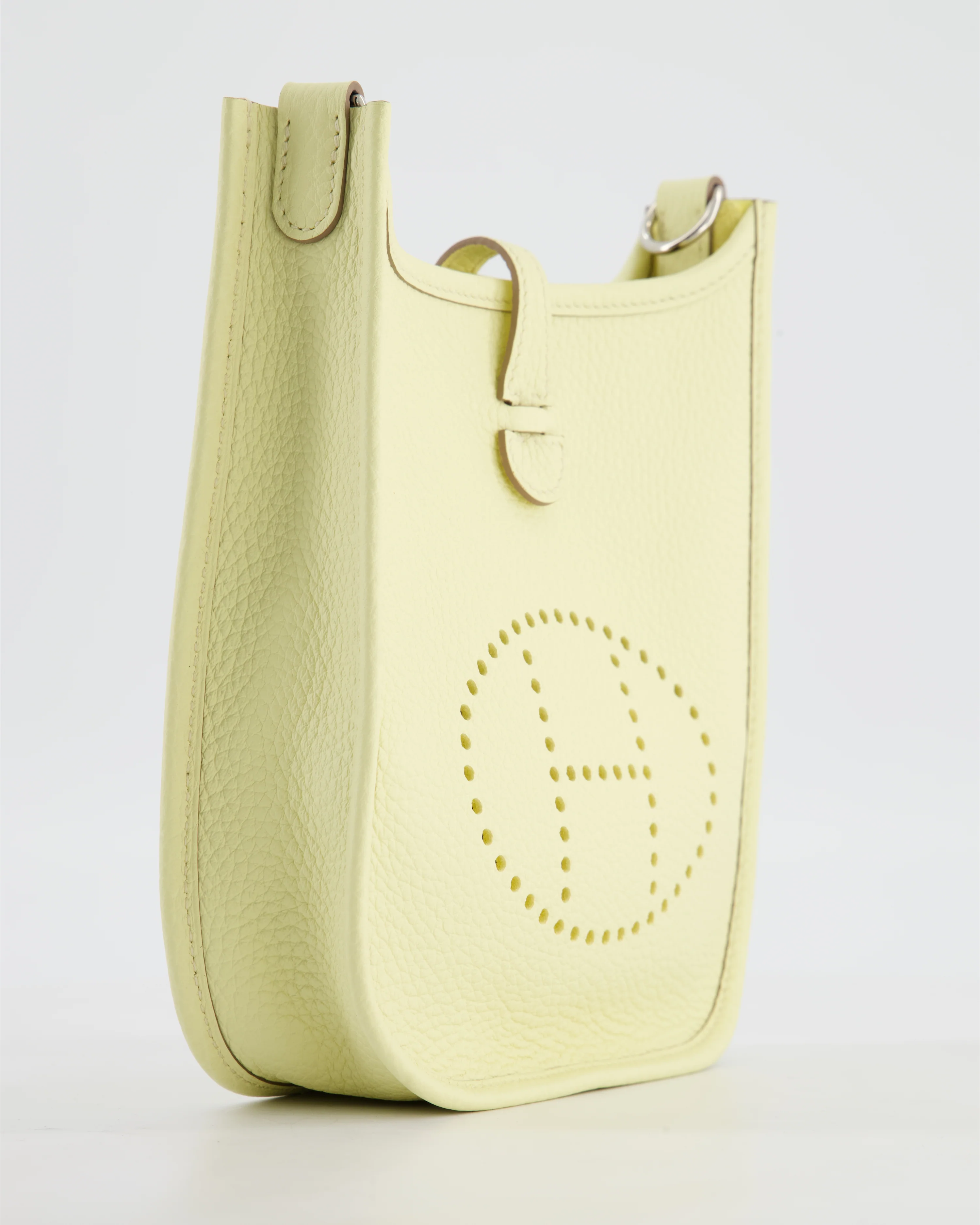 Hermès Mini Evelyne 16 Bag in Jaune Milton Taurillon Clemence Leather with Palladium Hardware - Image 10