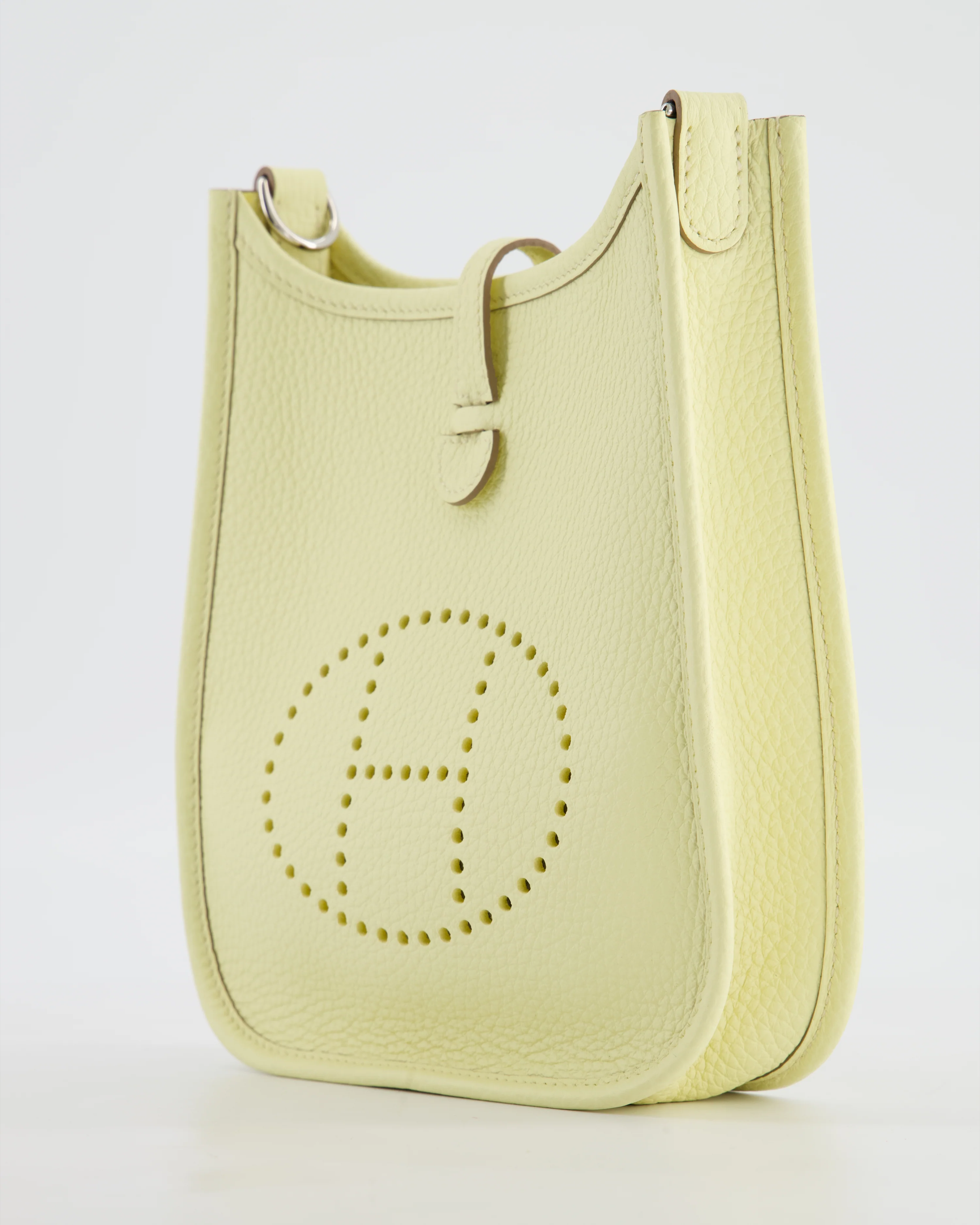 Hermès Mini Evelyne 16 Bag in Jaune Milton Taurillon Clemence Leather with Palladium Hardware - Image 11