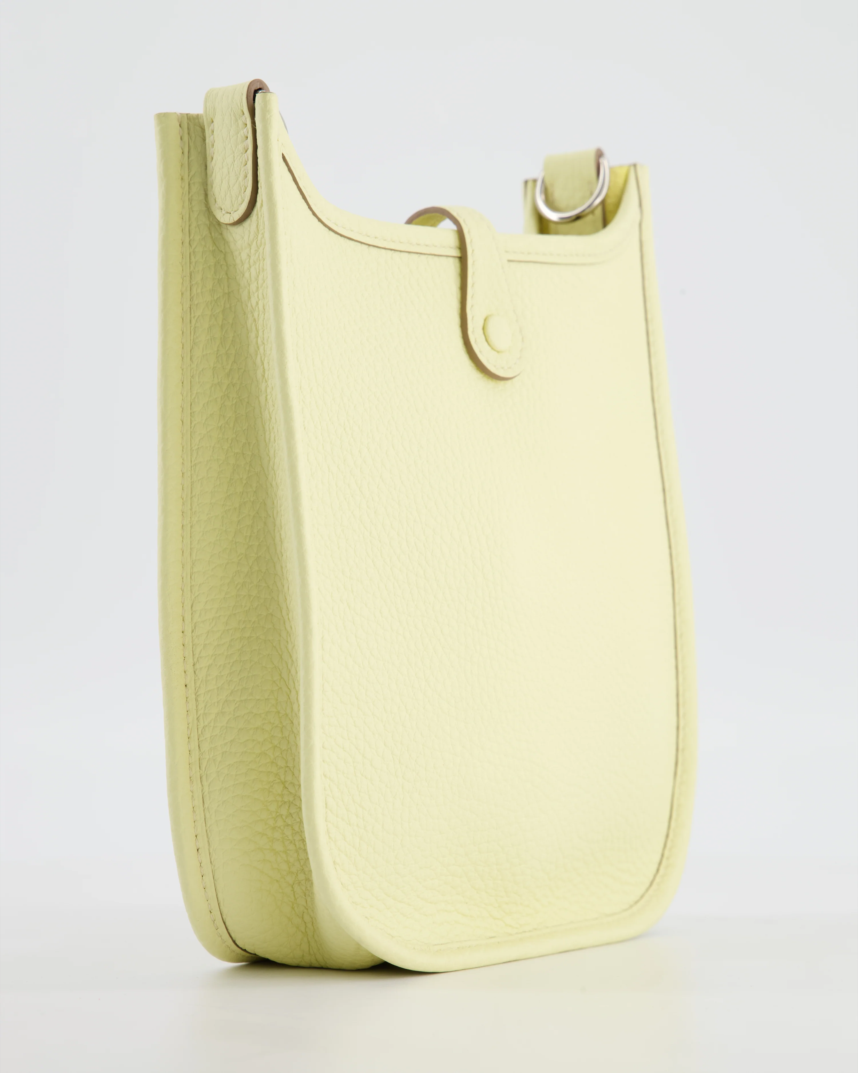 Hermès Mini Evelyne 16 Bag in Jaune Milton Taurillon Clemence Leather with Palladium Hardware - Image 13