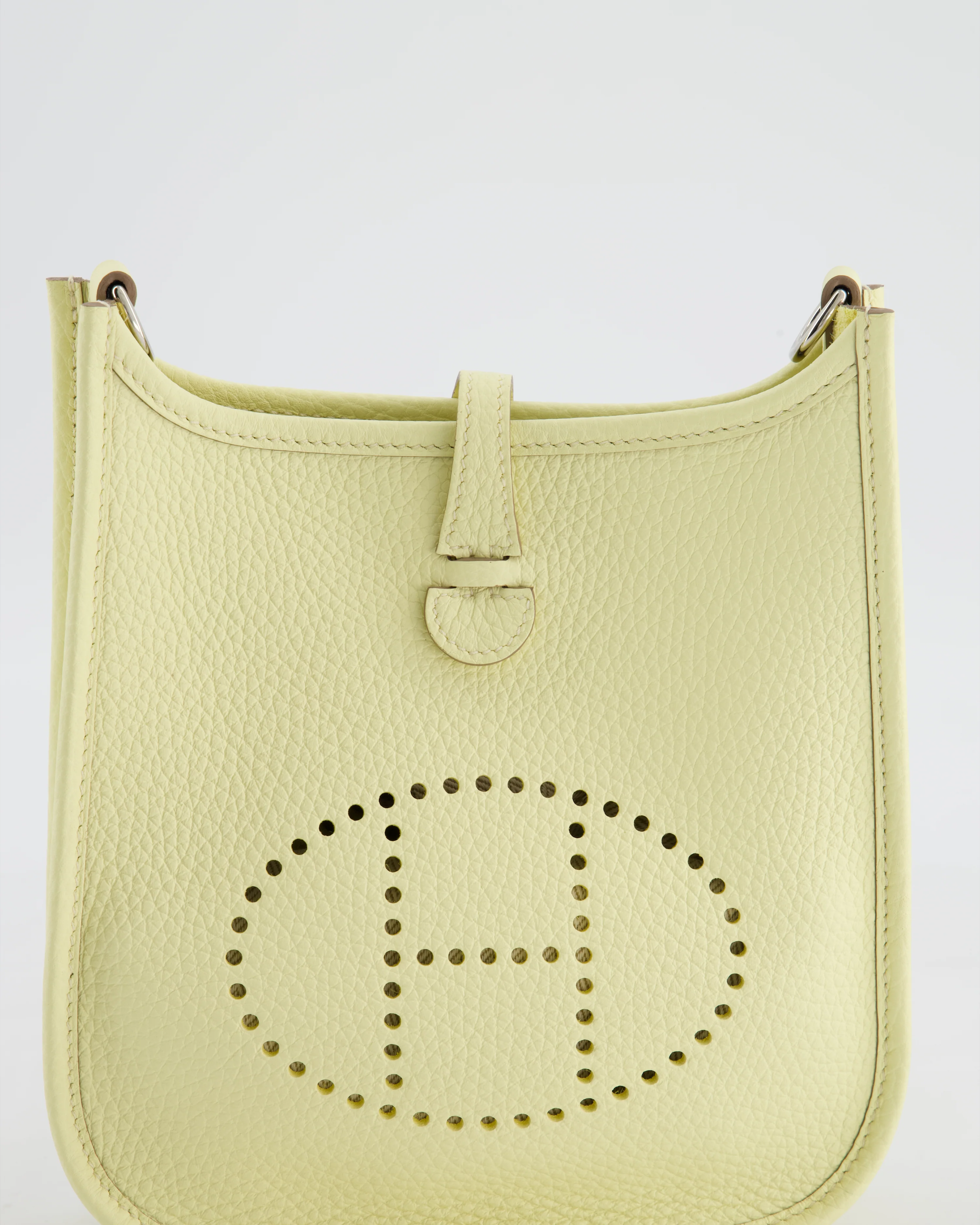 Hermès Mini Evelyne 16 Bag in Jaune Milton Taurillon Clemence Leather with Palladium Hardware - Image 14