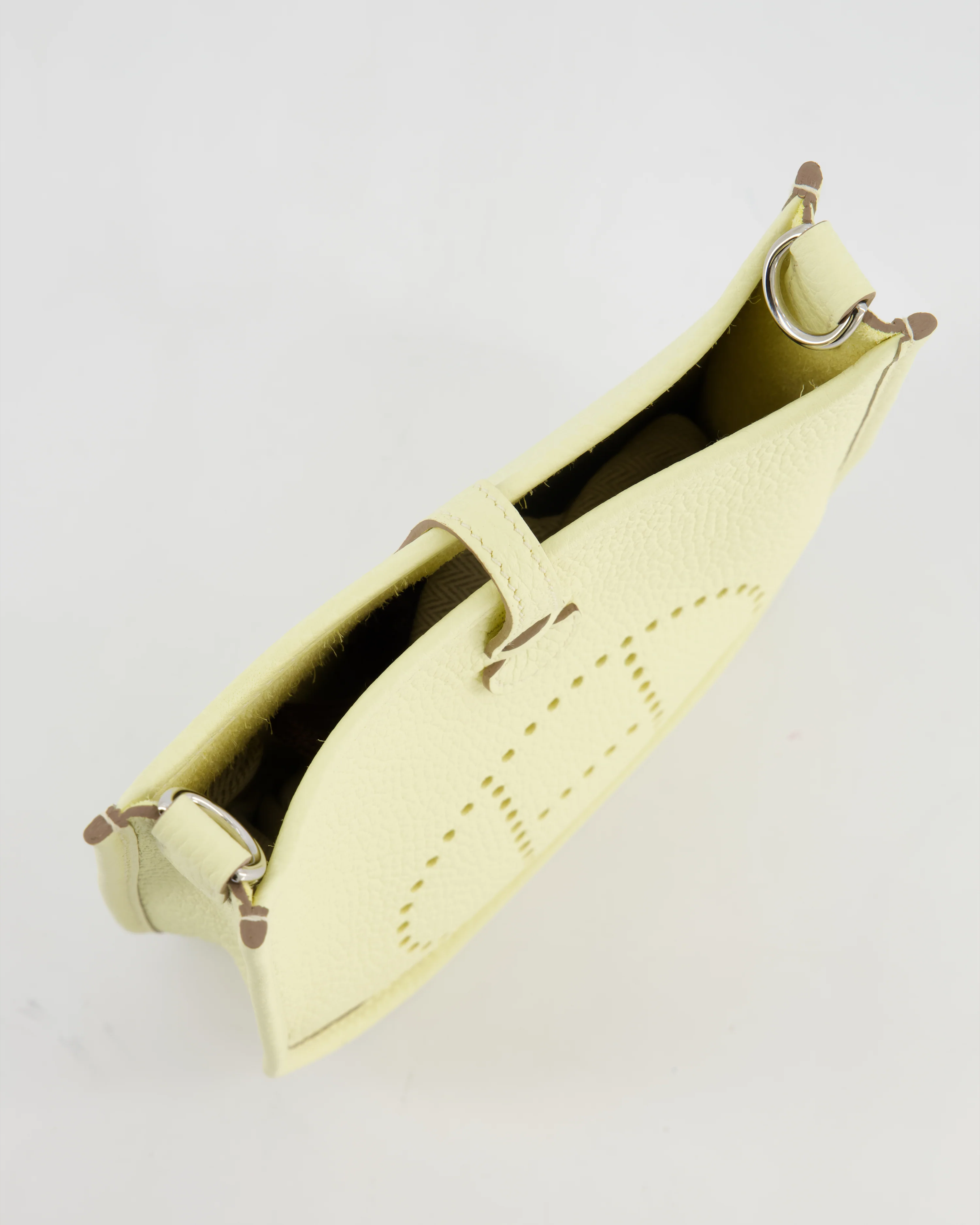 Hermès Mini Evelyne 16 Bag in Jaune Milton Taurillon Clemence Leather with Palladium Hardware - Image 15