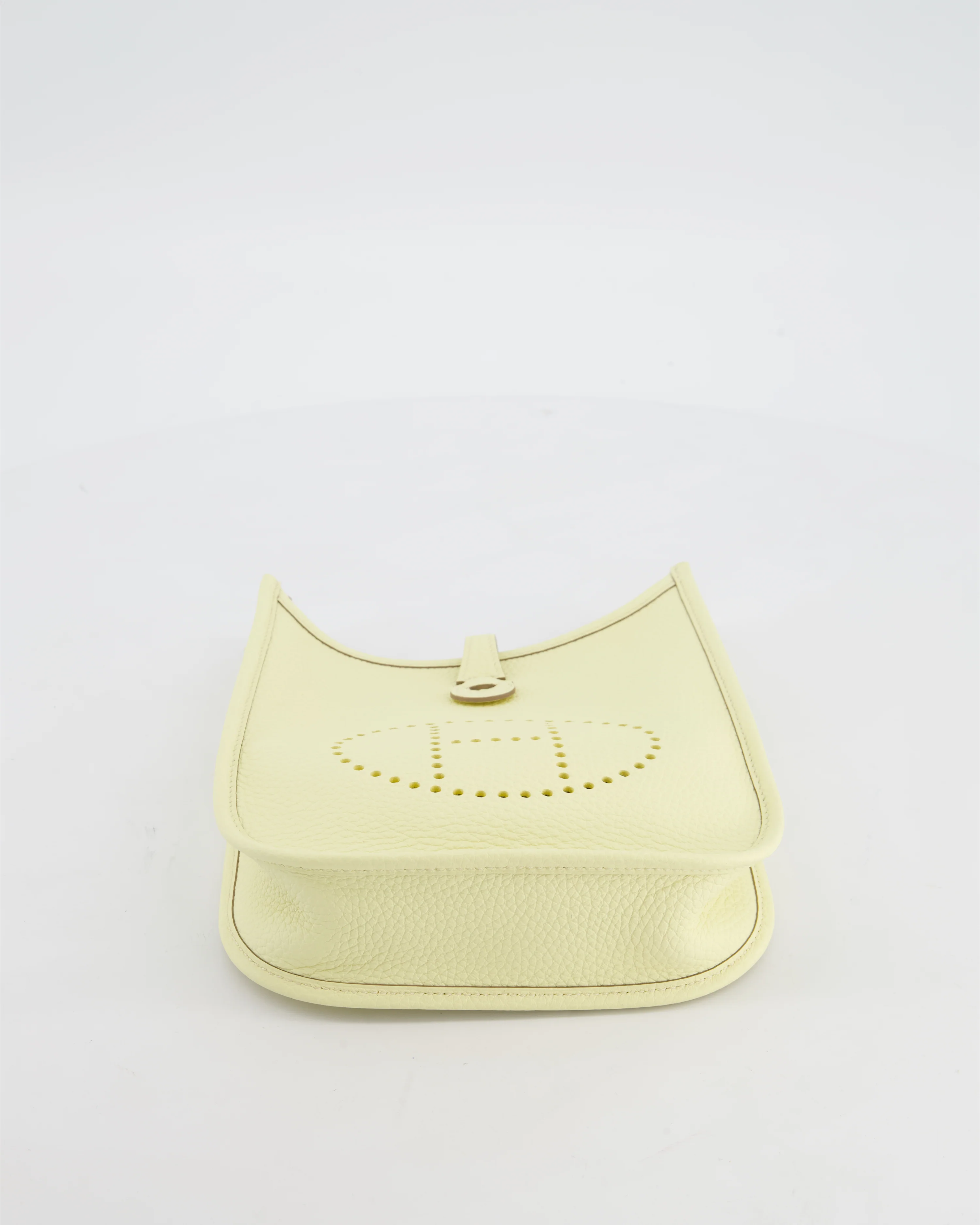 Hermès Mini Evelyne 16 Bag in Jaune Milton Taurillon Clemence Leather with Palladium Hardware - Image 19