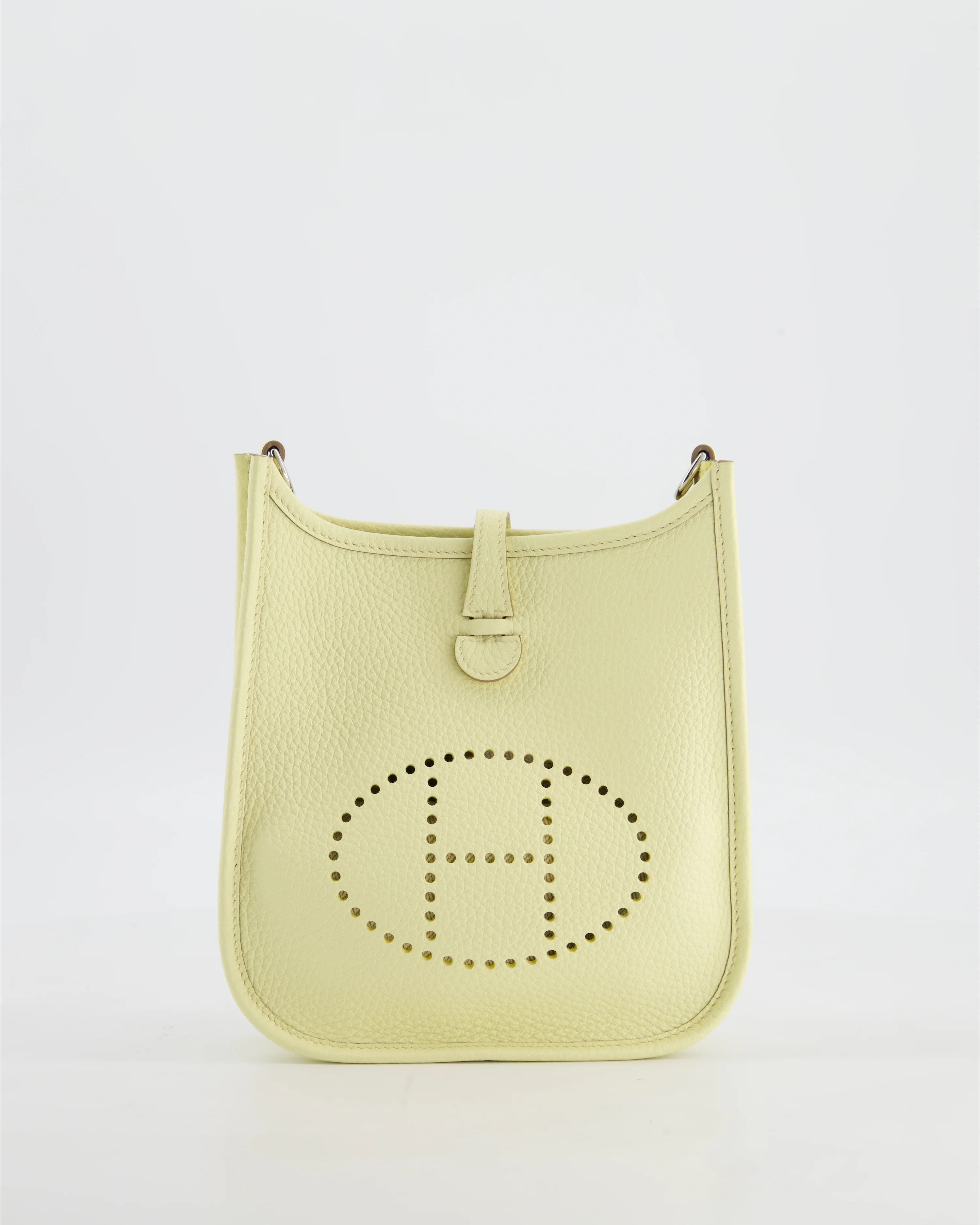 Hermès Mini Evelyne 16 Bag in Jaune Milton Taurillon Clemence Leather with Palladium Hardware - Image 2