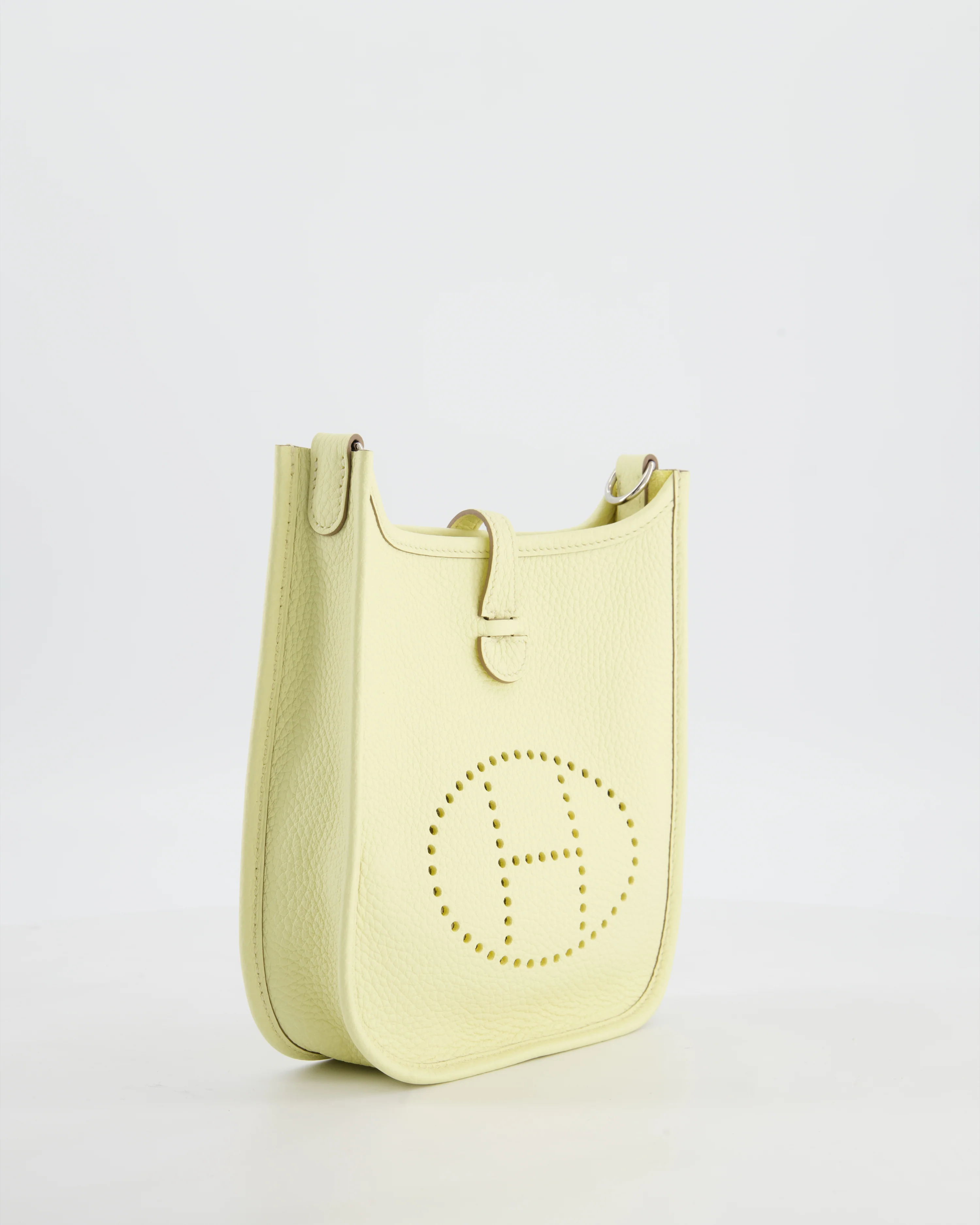 Hermès Mini Evelyne 16 Bag in Jaune Milton Taurillon Clemence Leather with Palladium Hardware - Image 3