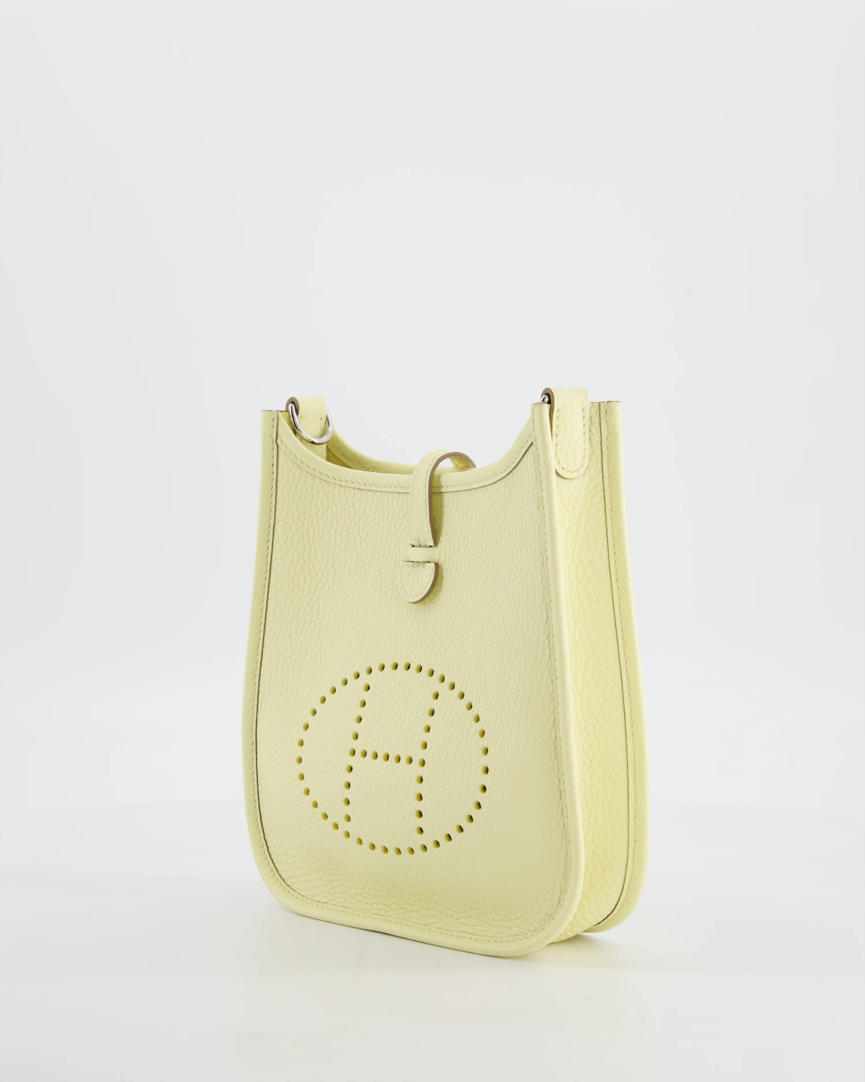 Hermès Mini Evelyne 16 Bag in Jaune Milton Taurillon Clemence Leather with Palladium Hardware - Image 9